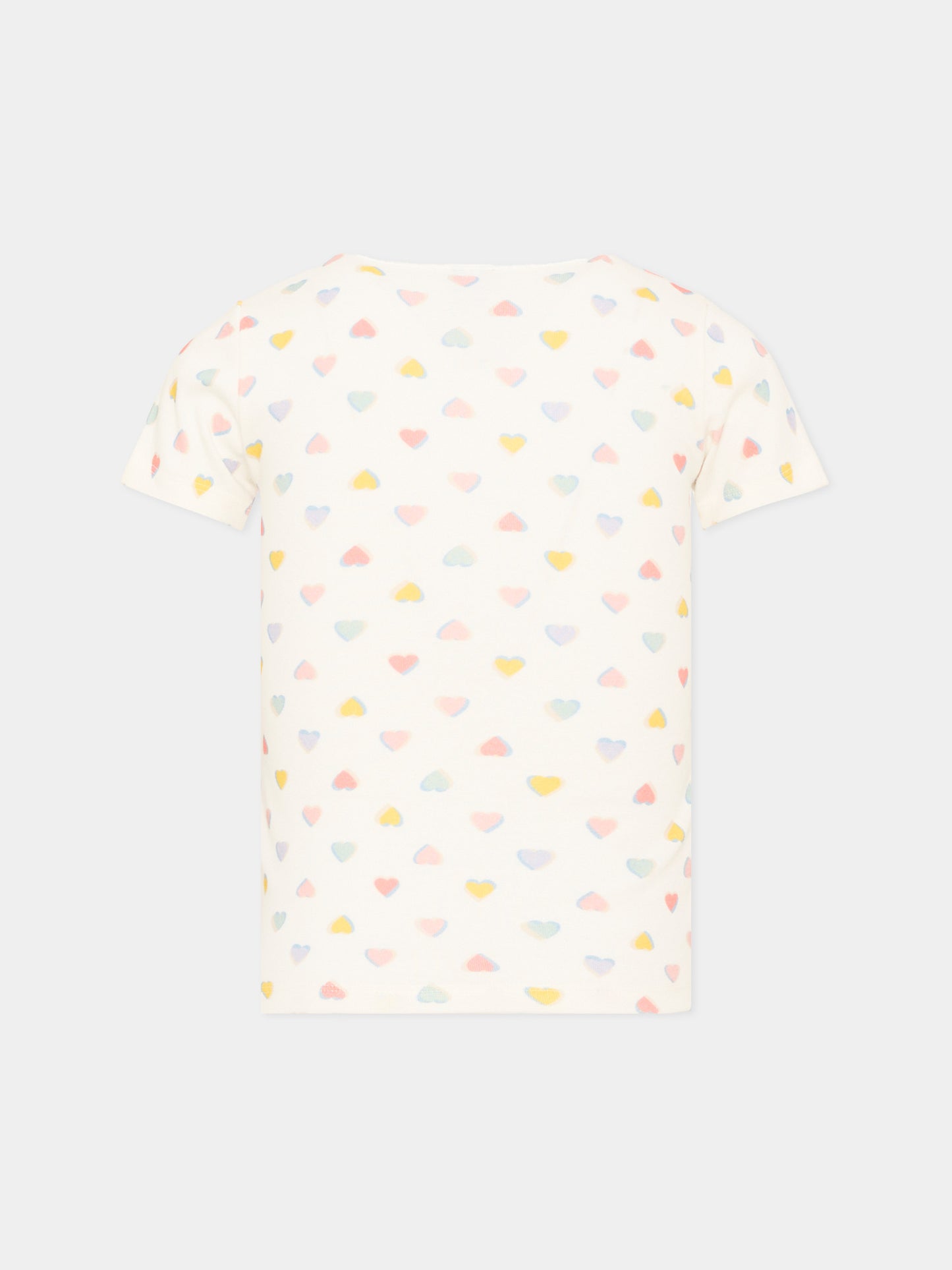 Canottiere a manica corta multicolor per bambina,Petit Bateau,A0GQF 00