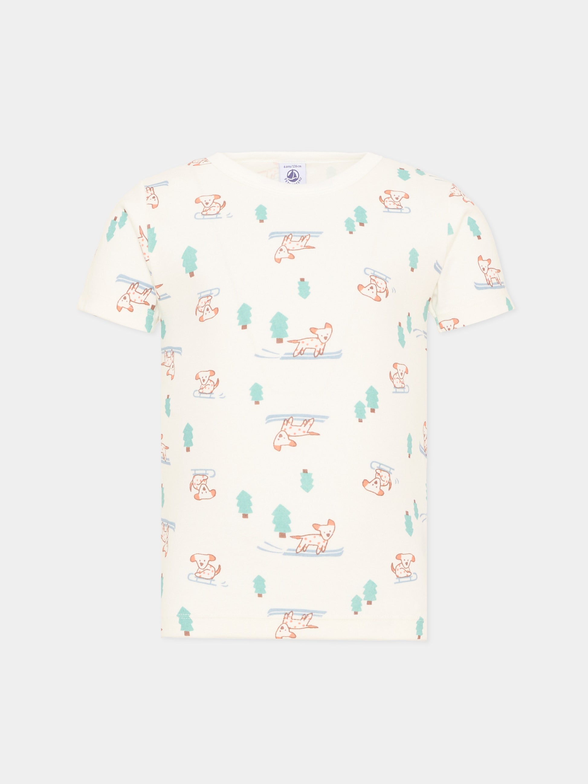 Canottiere a manica corta multicolor per bambino,Petit Bateau,A0GV0 00