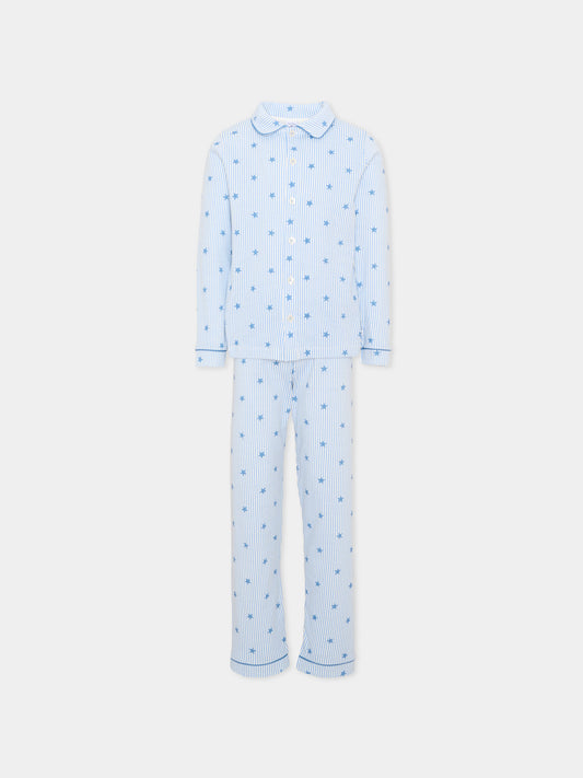 Pigiama celeste per bambino con stelle,Petit Bateau,A0GHA 01