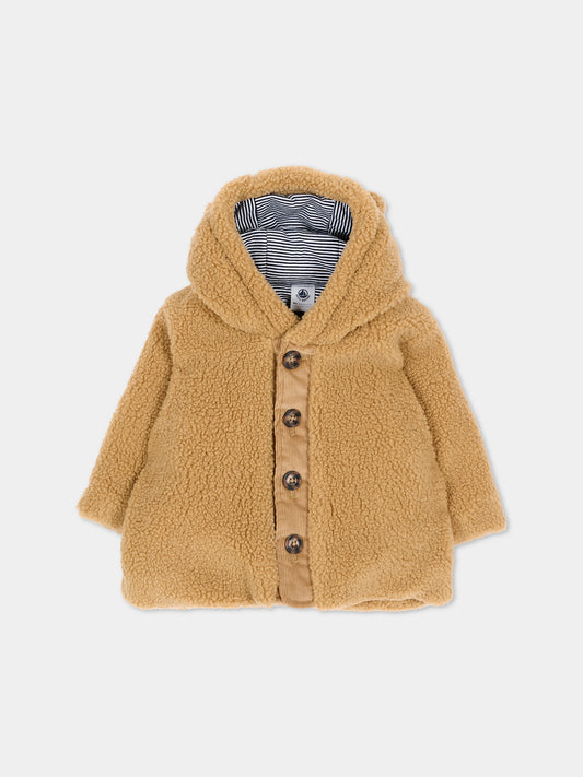 Ecopelliccia beige per neonato,Petit Bateau,A0GV7 01