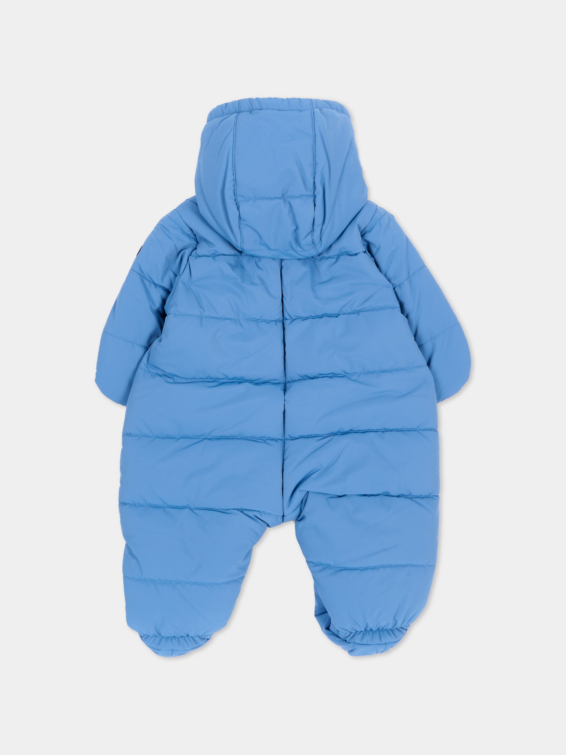 Piumini azzurro per neonato con patch logo,Petit Bateau,A0GT3 02