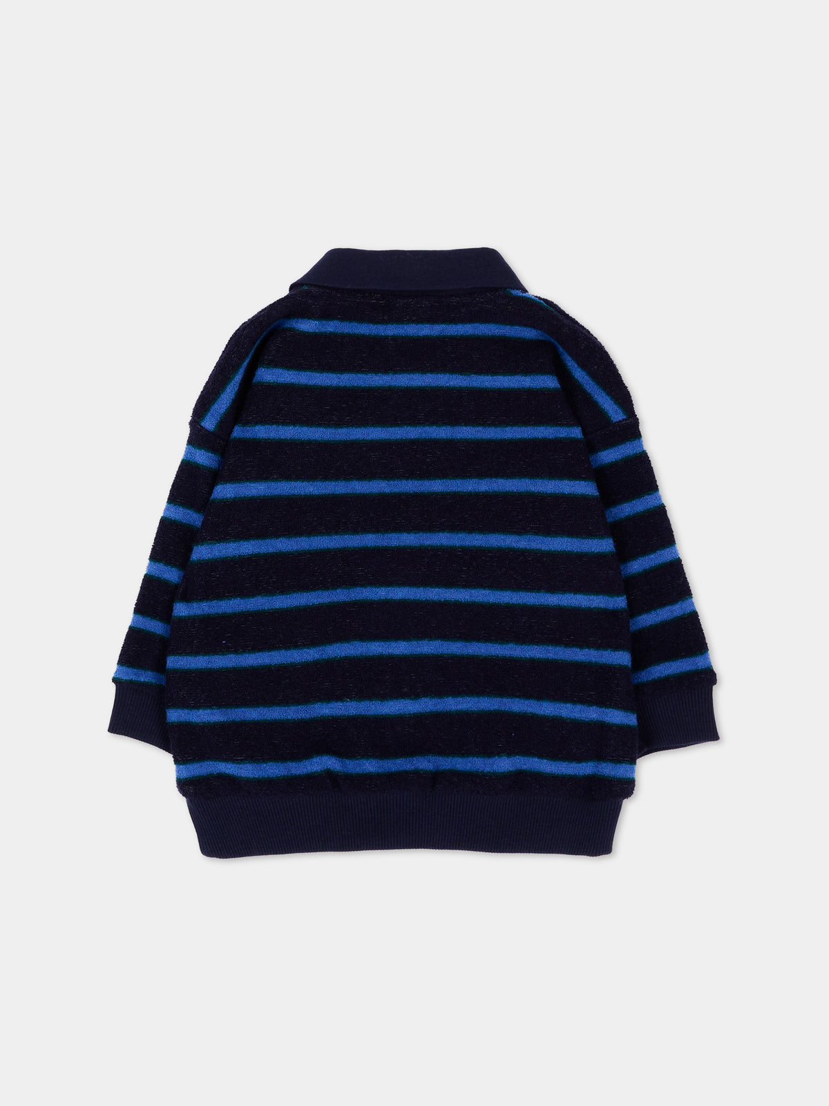 Polo a manica lunga blu per neonato,Petit Bateau,A0GWP 01