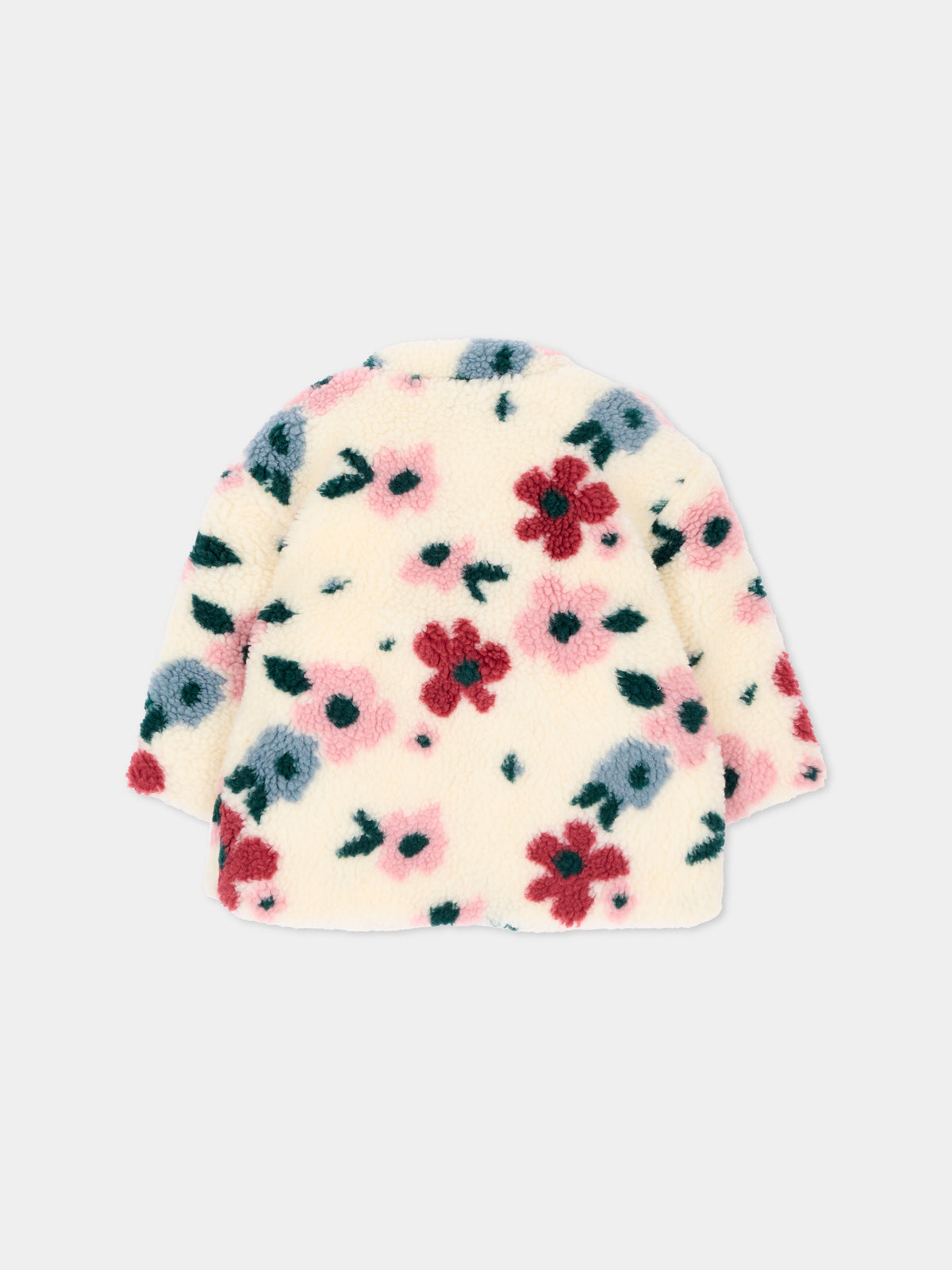 Ecopelliccia avorio per neonata floreale,Petit Bateau,A0GJL 01