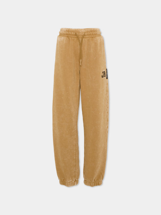Pantalone beige per bambino con logo,Richmond,RBA26037PA KHAKI_PALE KHAKI PALE
