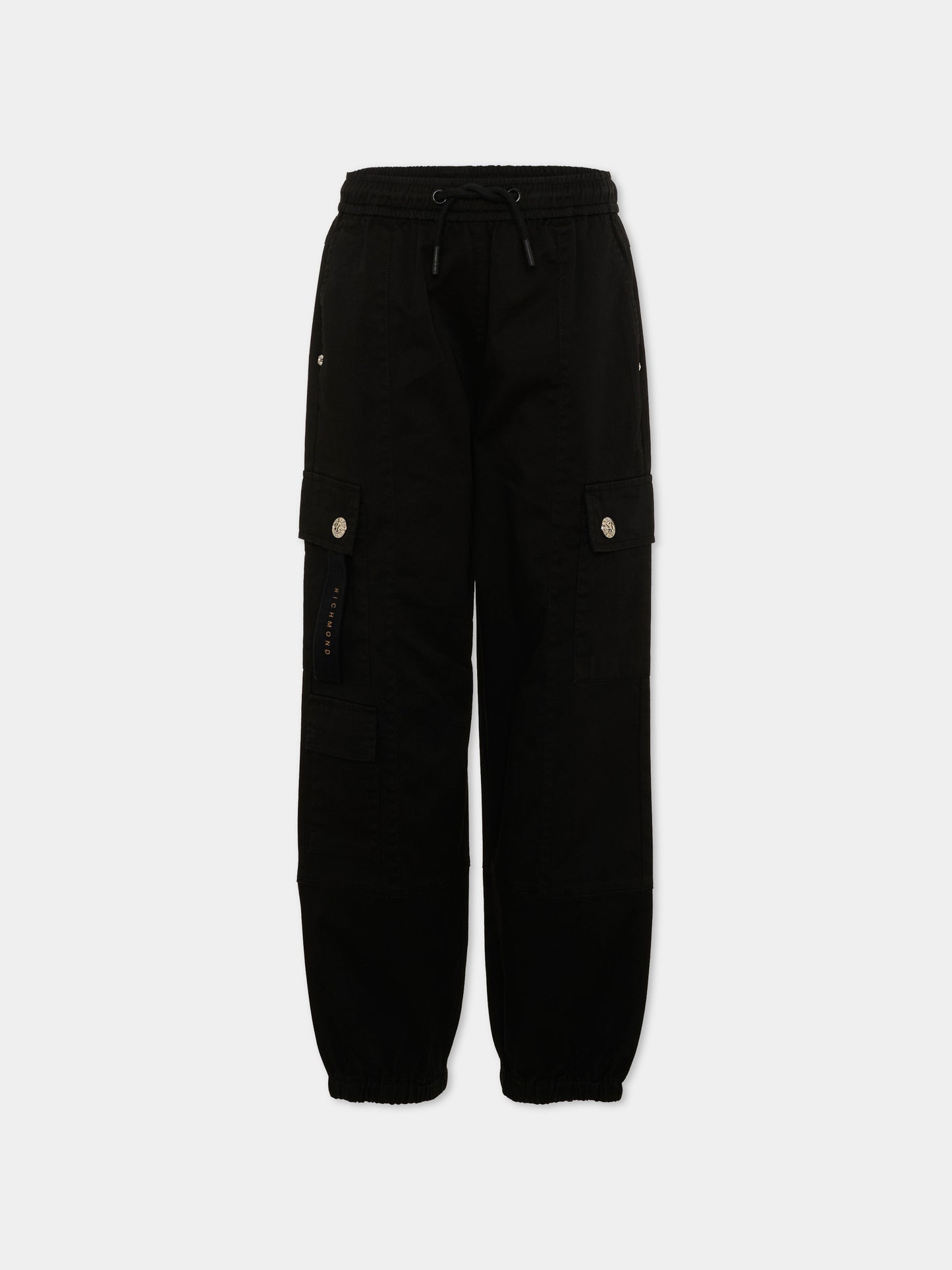 Pantalone nero cargo per bambino,Richmond,RBA26062PA BLACK BLACK
