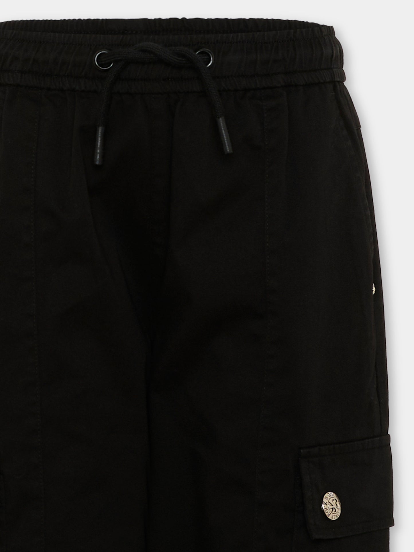 Pantalone nero cargo per bambino,Richmond,RBA26062PA BLACK BLACK