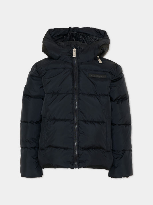 Piumini nero per bambino con logo,Richmond,RBA26043PI BLACK BLACK