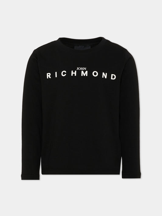 T-shirt a manica lunga nero per bambini logo,Richmond,RBA26016TS BLACK BLACK
