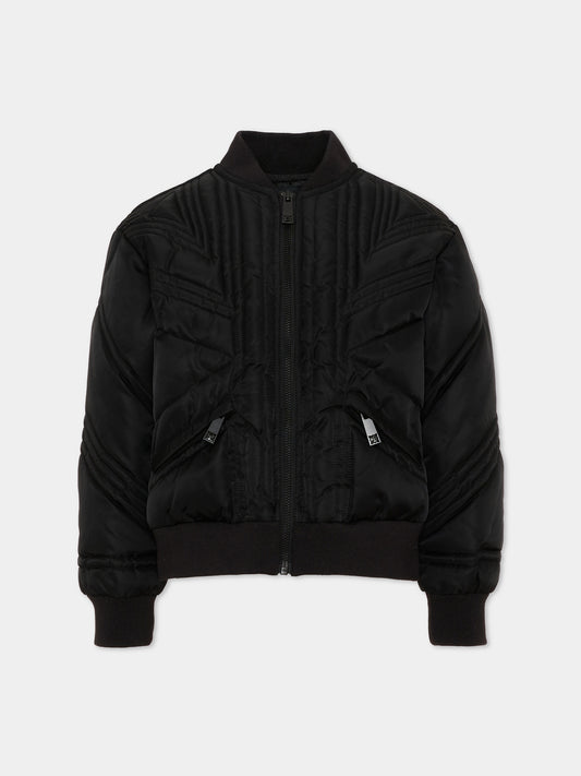 Bomber nero per bambini con logo,Richmond,RBA26032PI BLACK BLACK