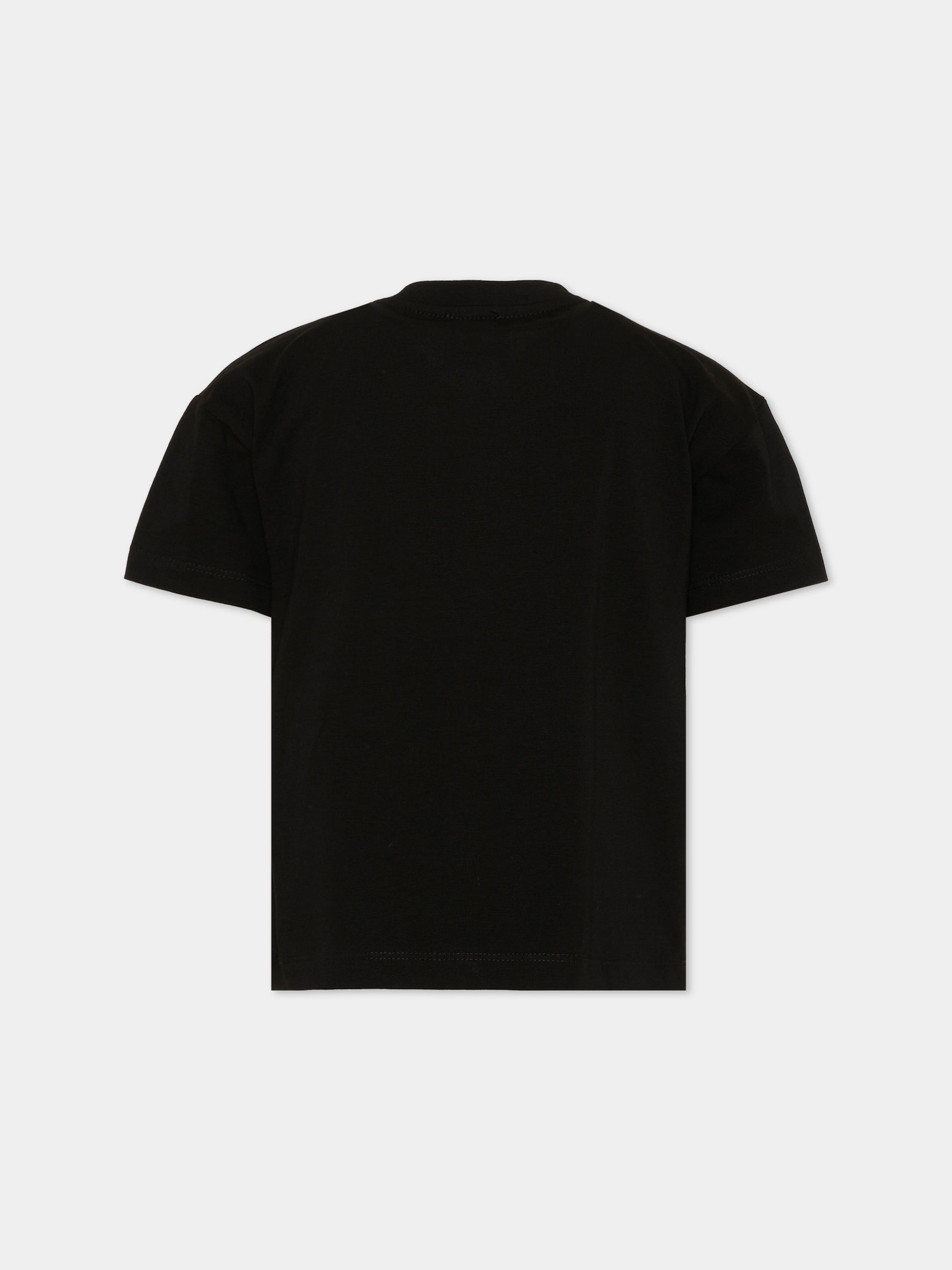 T-shirt nera per bambina con logo,Richmond,RGA26077TS BLACK BLACK