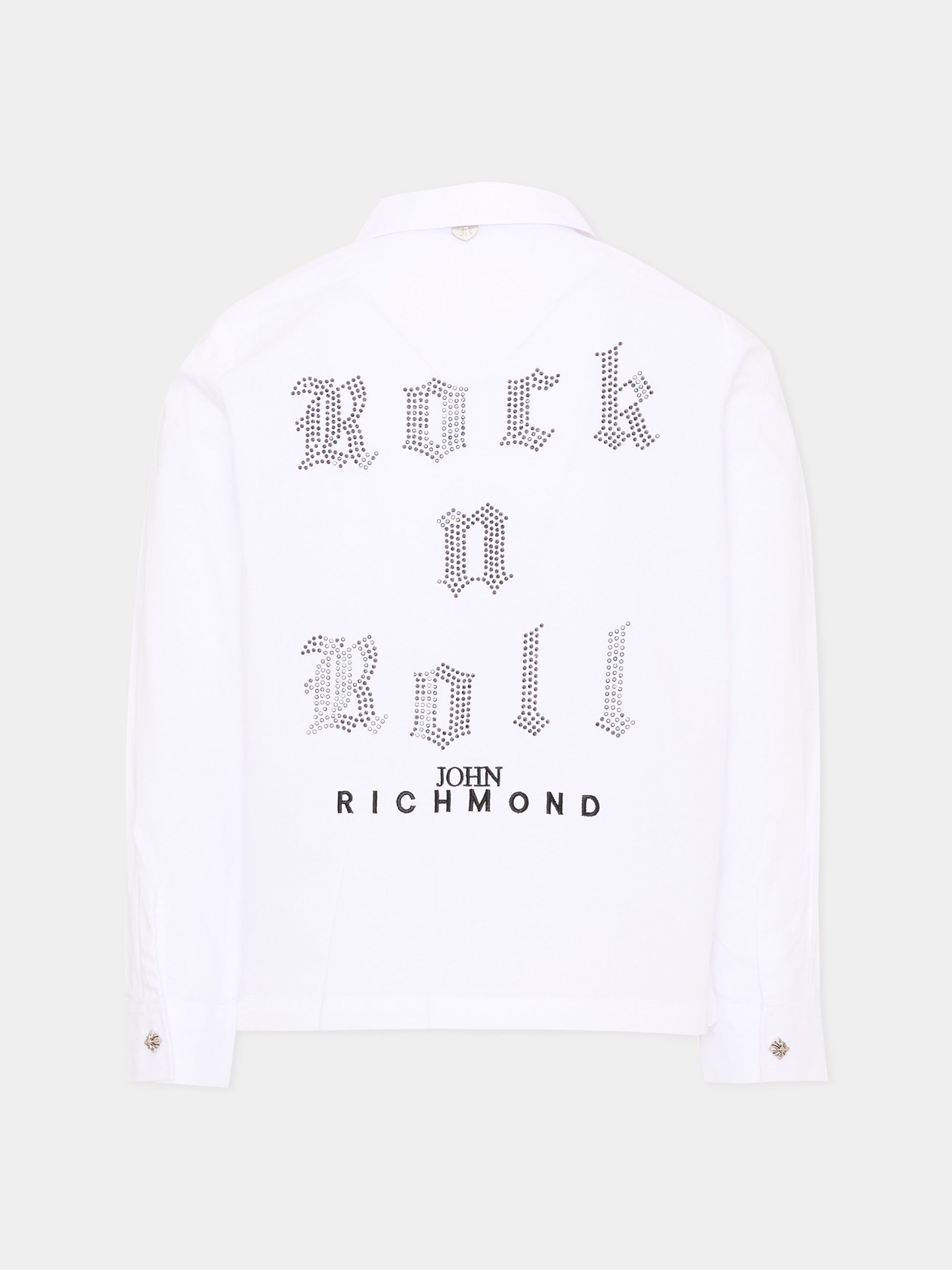 Camicia bianca per bambina con logo,Richmond,RGA26174CA WHITE WHITE