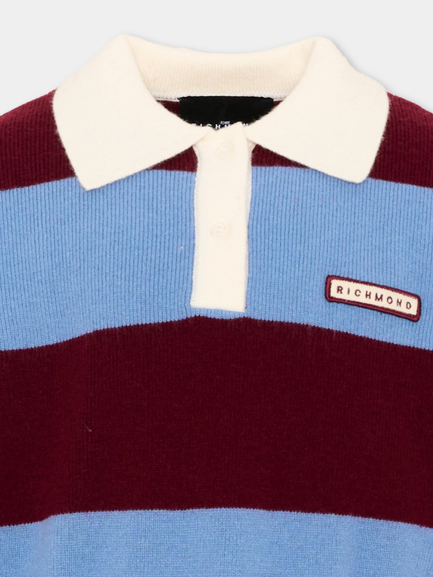 Polo a manica lunga multicolor per bambina logo,Richmond,RGA26140PO AVION/R.P. AVION