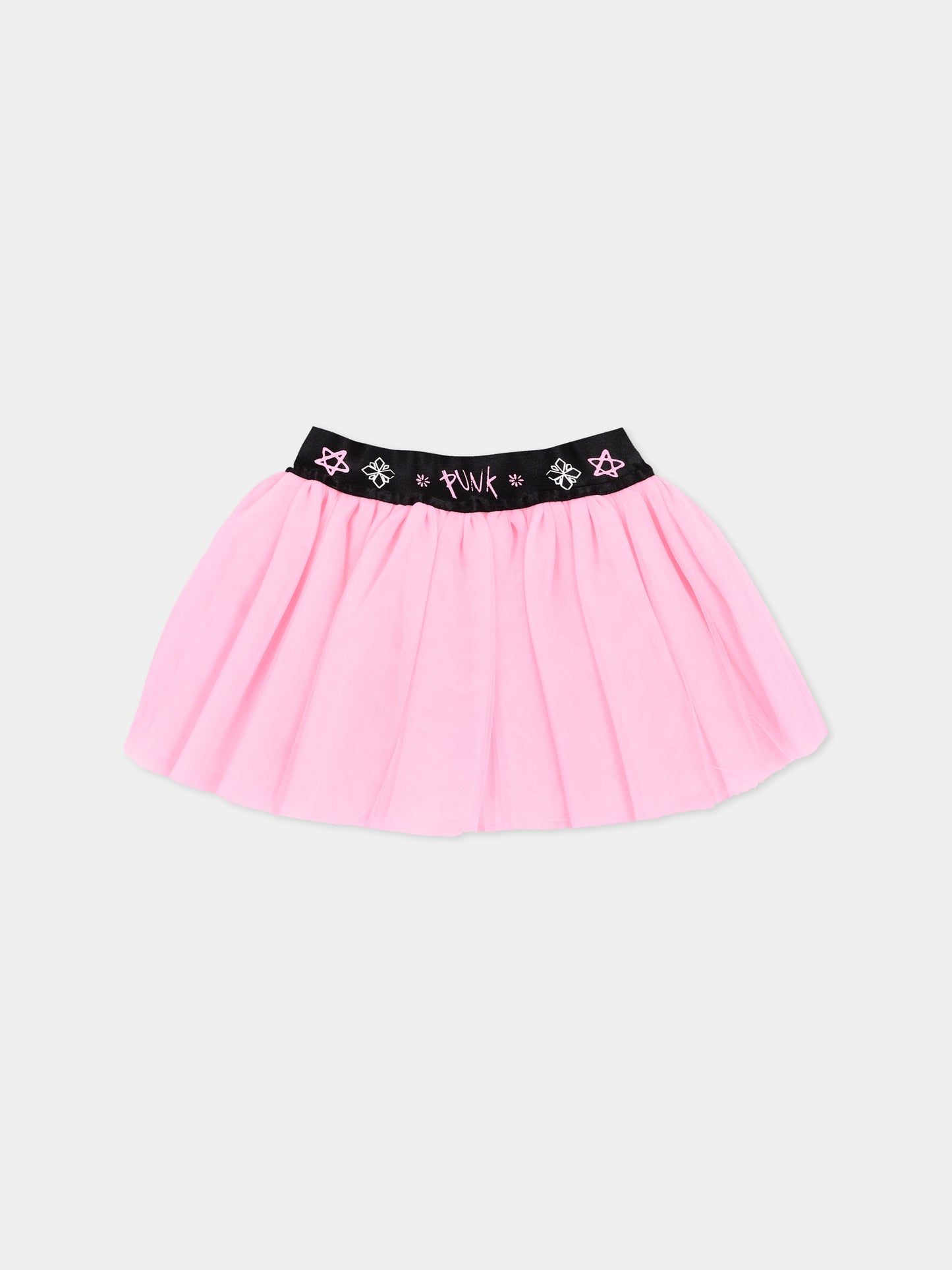 Gonna rosa per neonata logo Richmond,Richmond,RIA26096GO PINK_B/BLK PINK BEGONIA