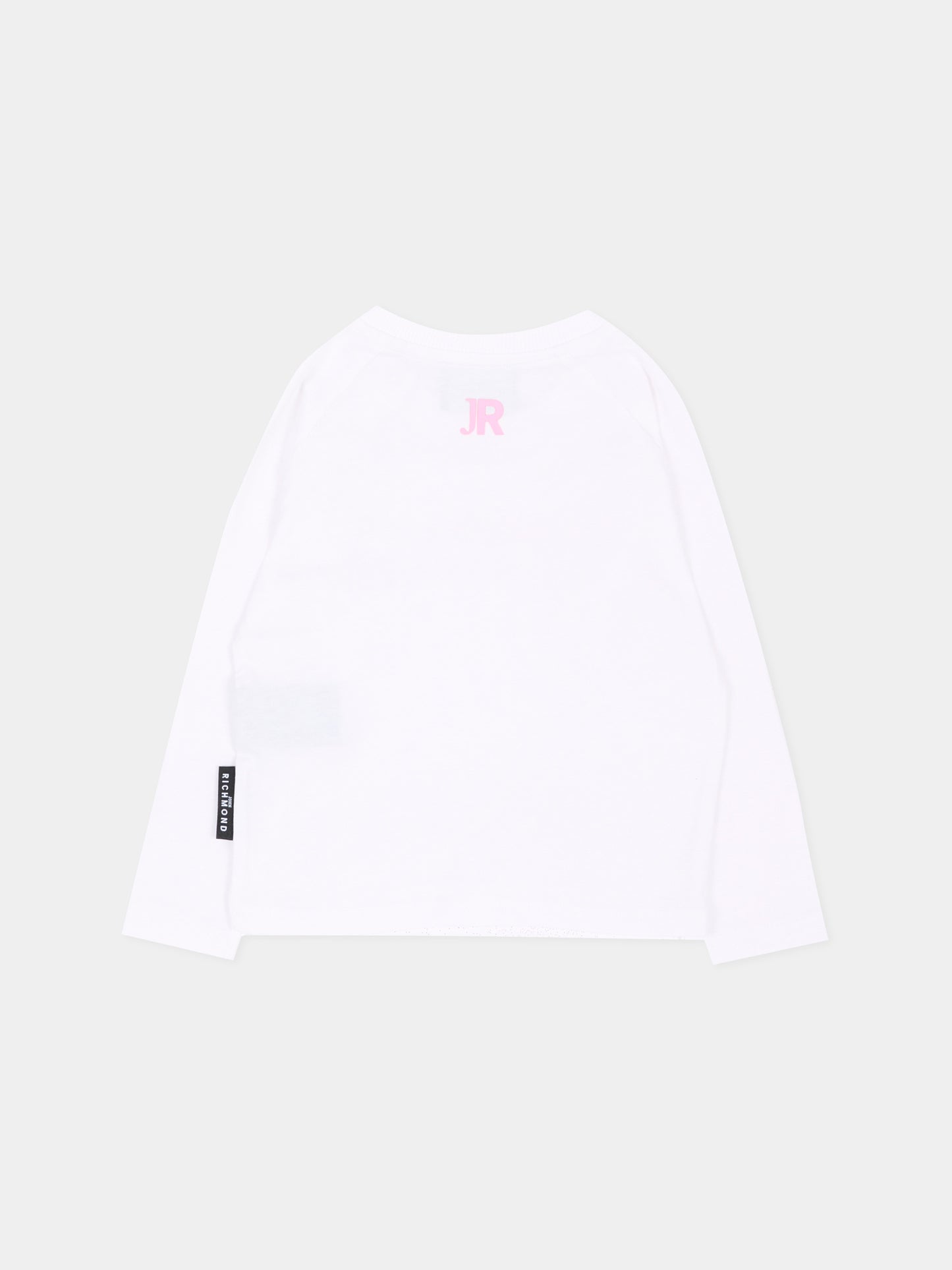 T-shirt a manica lunga bianca per neonata logo,Richmond,RIA26022TS WHITE WHITE