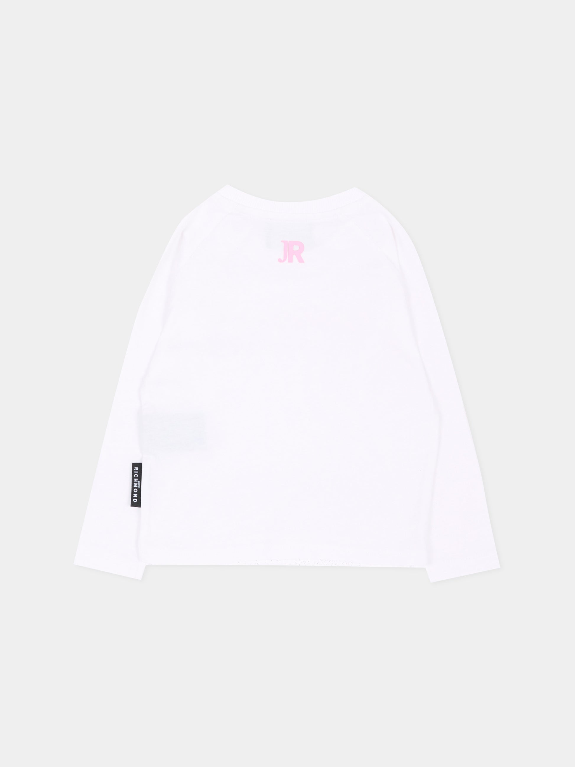 T-shirt a manica lunga bianca per neonata logo,Richmond,RIA26022TS WHITE WHITE