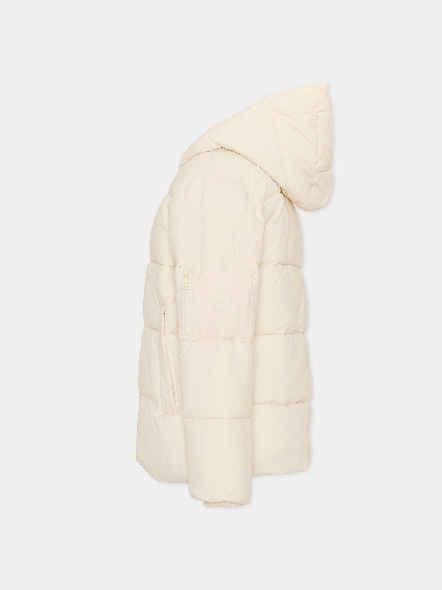 Piumino avorio per bambini con cappuccio,North Sails,NBA26074PI WHITE WINTER
