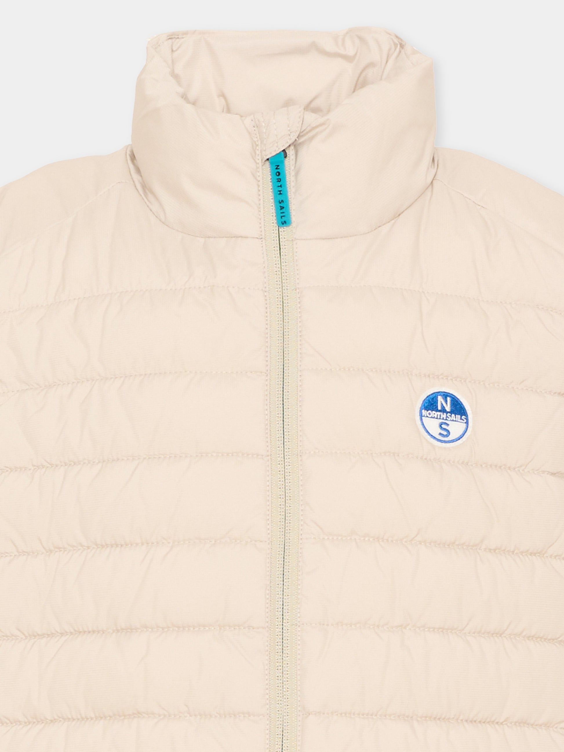Gilet beige per bambini trapuntato,North Sails,NBA26073PI WINTER ROPE