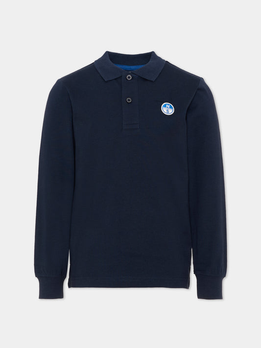 Polo blu per bambino con logo,North Sails,NBA26012PO BLUE NAVY