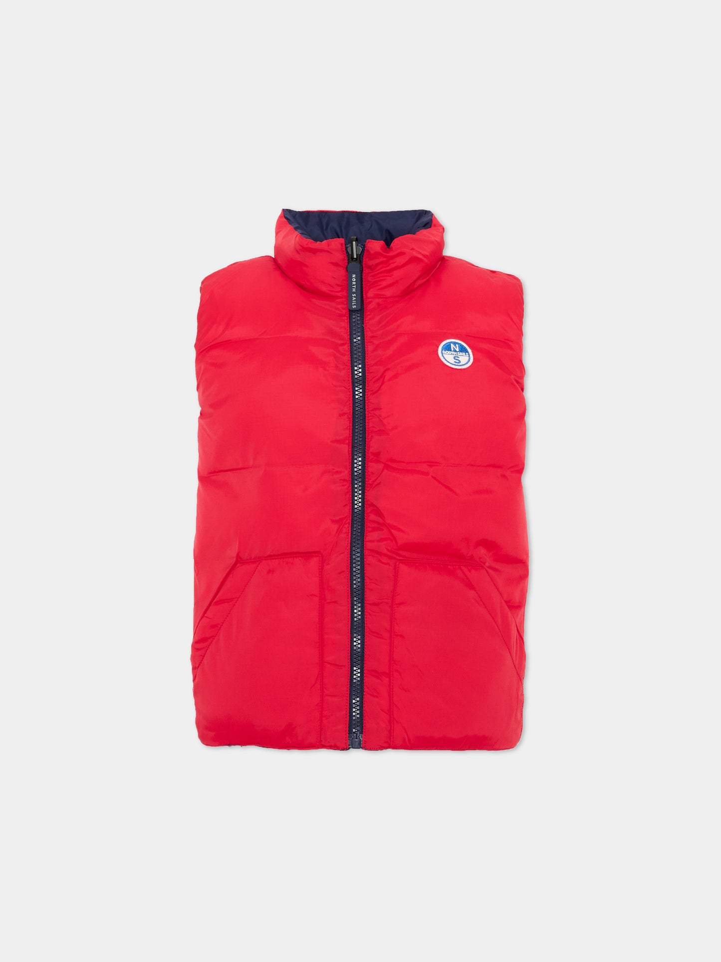 Gilet blu per bambino reversibile,North Sails,NBA26009PI BLUE NAVY