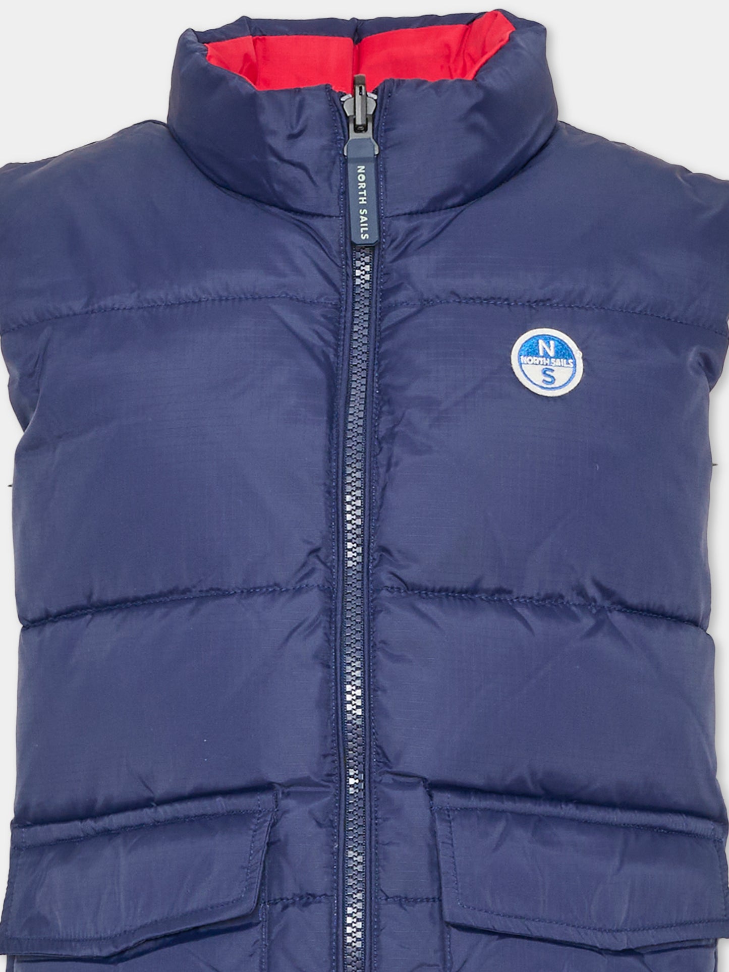 Gilet blu per bambino reversibile,North Sails,NBA26009PI BLUE NAVY