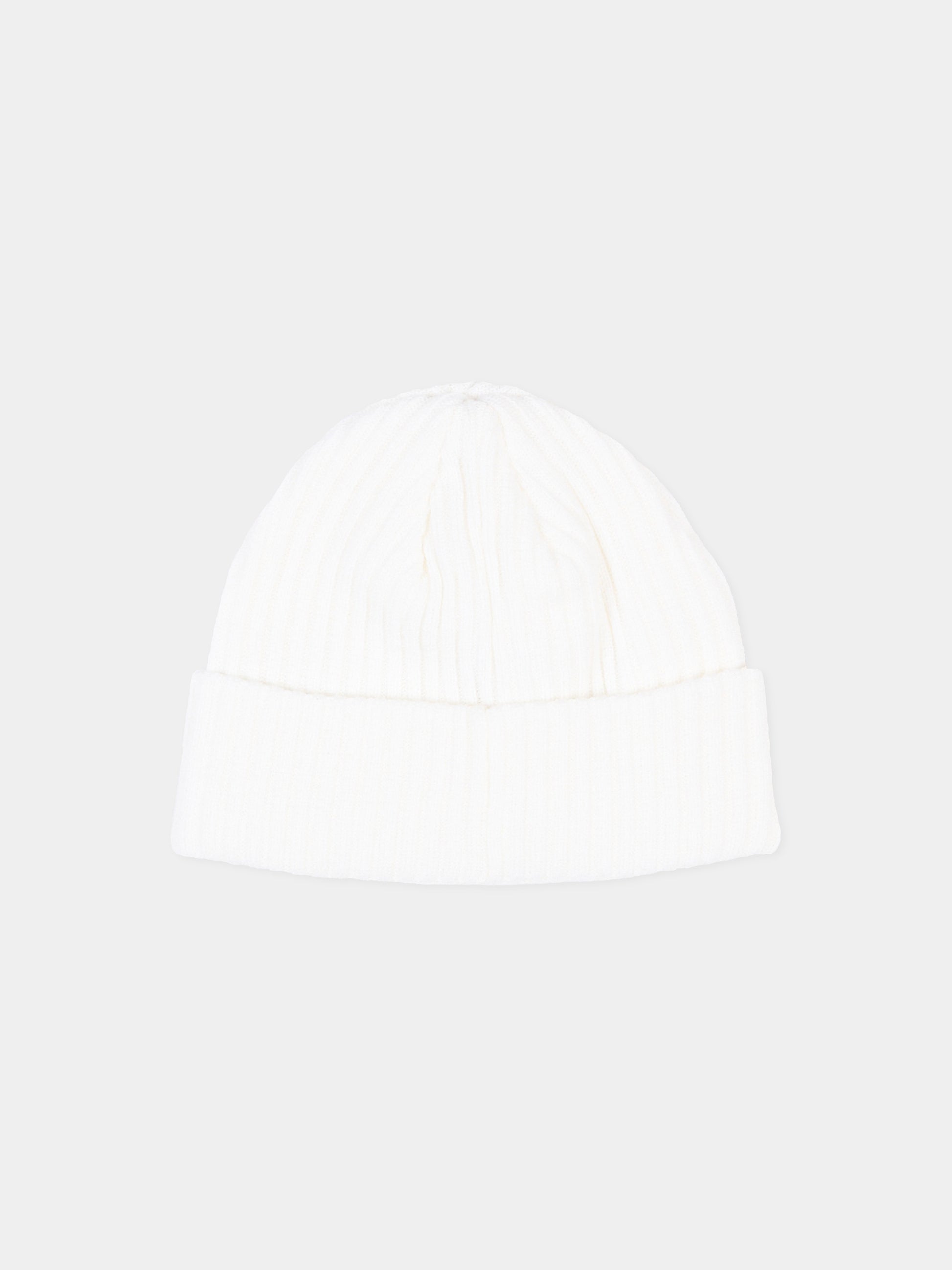 Berretto bianco per bambino con logo,North Sails,NBA26096HA WHITE WINTER