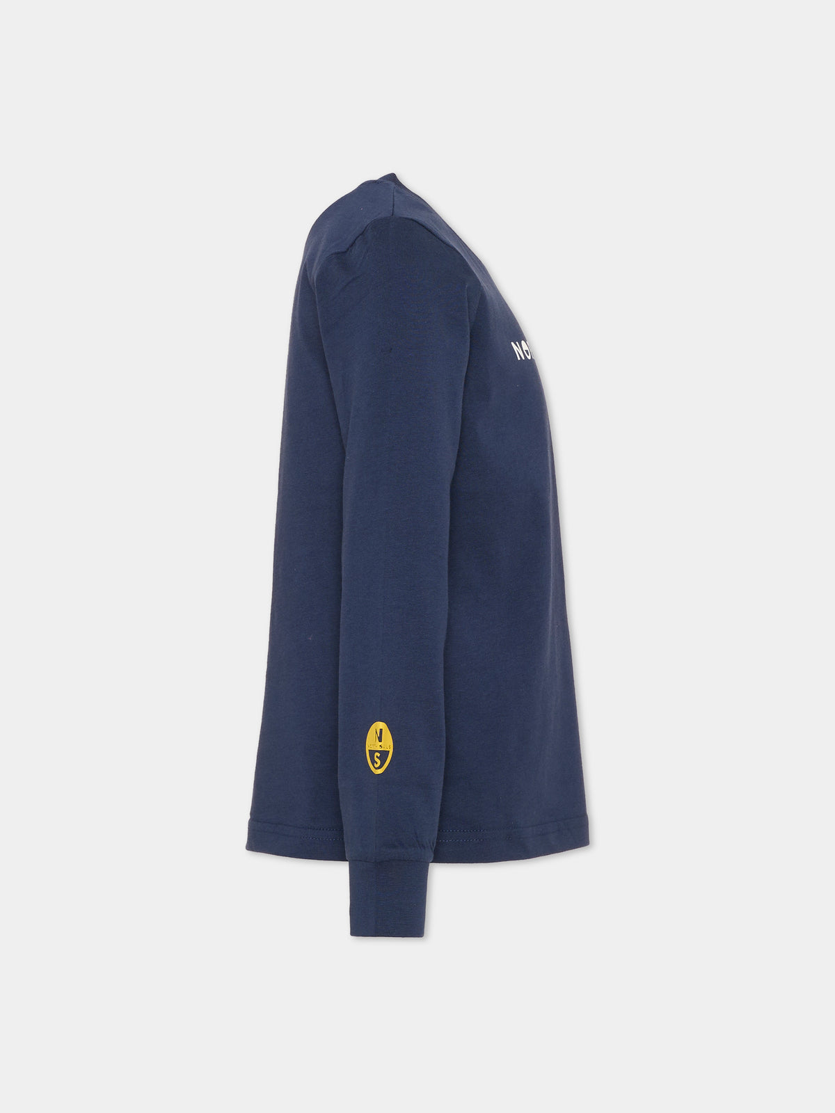 T-shirt a manica lunga blu per bambino con logo,North Sails,NBA26025TS BLUE NAVY