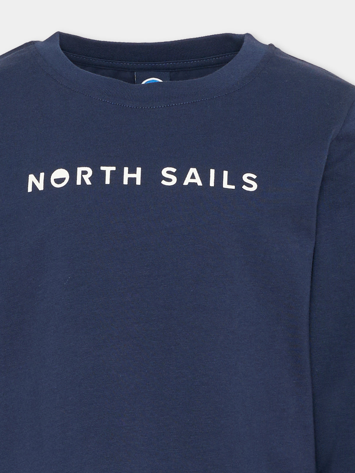 T-shirt a manica lunga blu per bambino con logo,North Sails,NBA26025TS BLUE NAVY