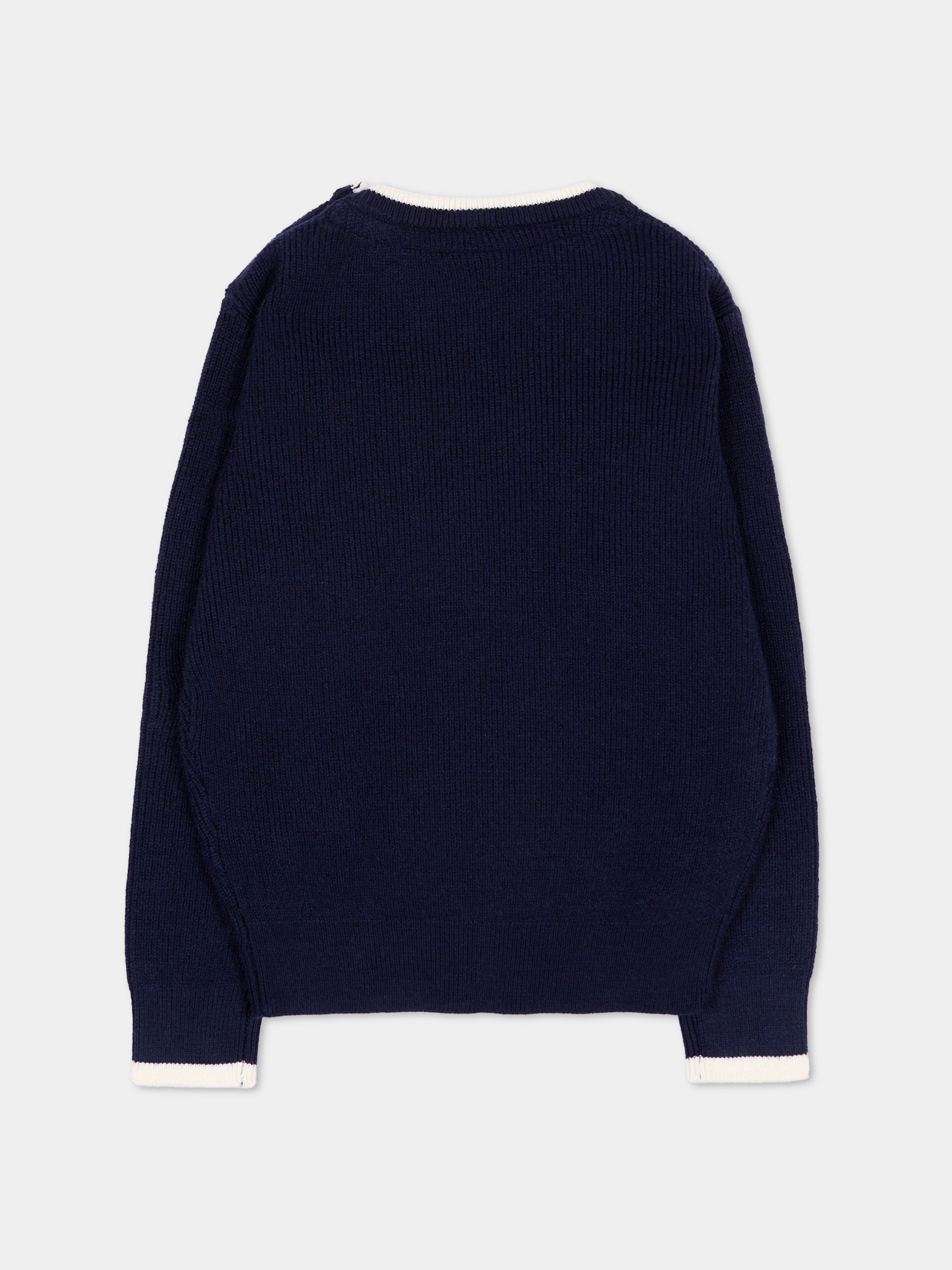 Maglione blu per neonato con patch logo,North Sails,NIA26021MA BLUE NAVY
