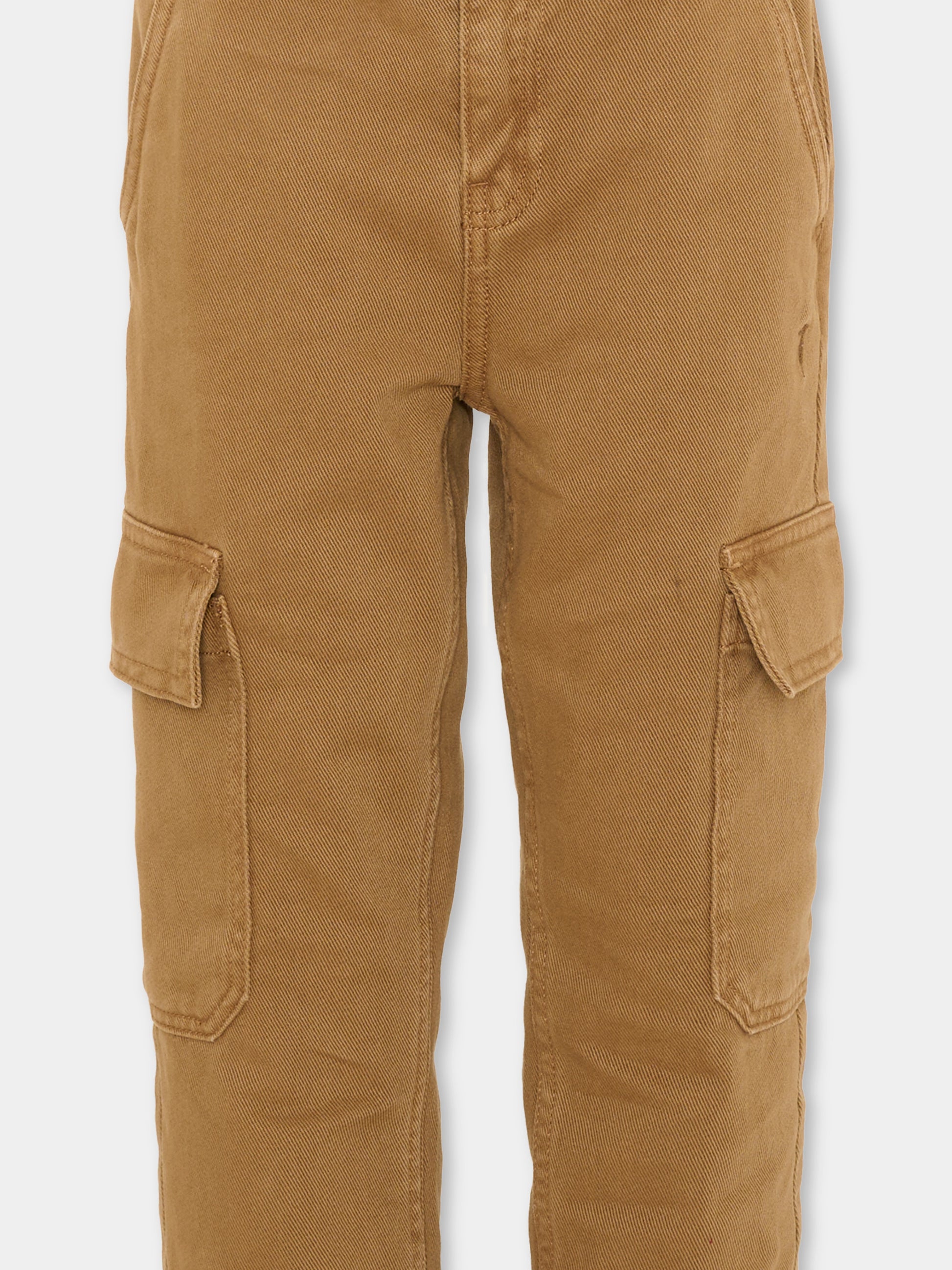 Pantalone marrone per bambino cargo,Trussardi Junior,TBA26036PA BROWN BROWN