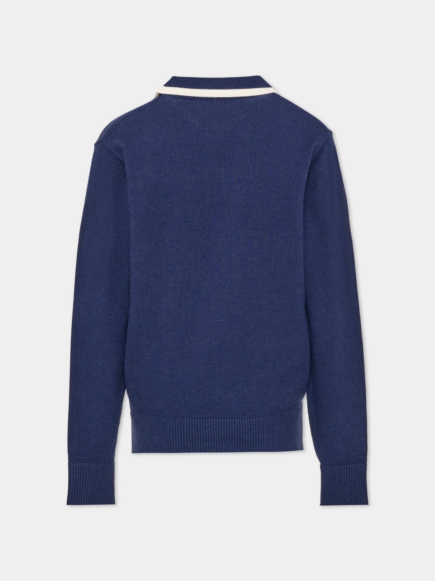 Maglione blu per bambino con ricamo,Trussardi Junior,TBA26033PO BLUE_N/A/O BLUE NAVAL