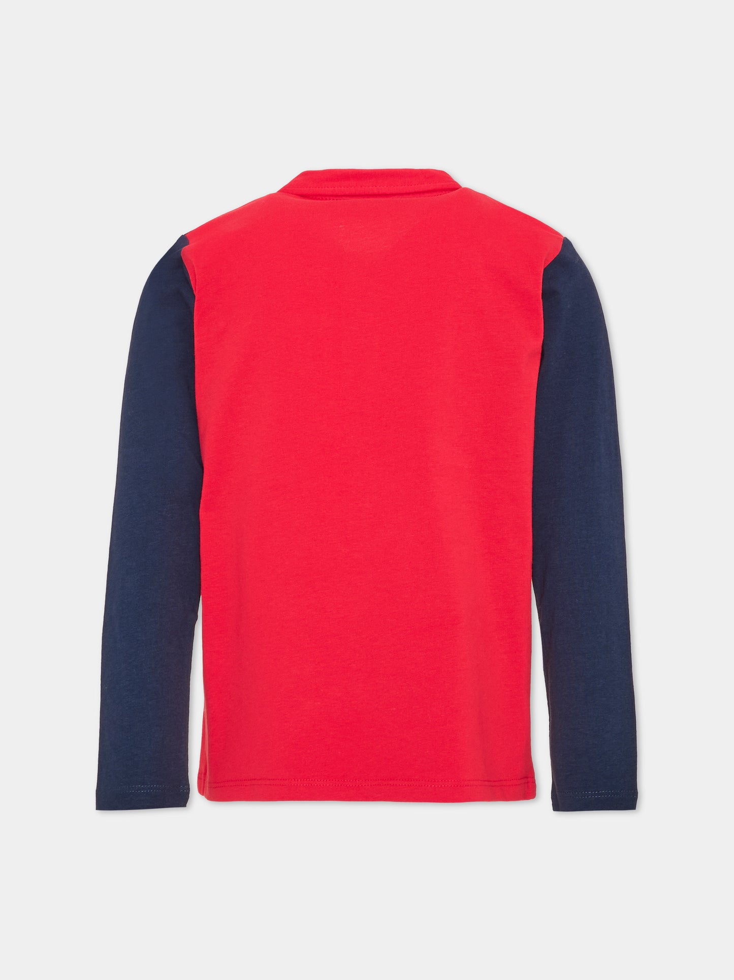 Polo a manica lunga rossa per bambino,Trussardi Junior,TIA26053PO RED_C/B/OW RED CHERRY