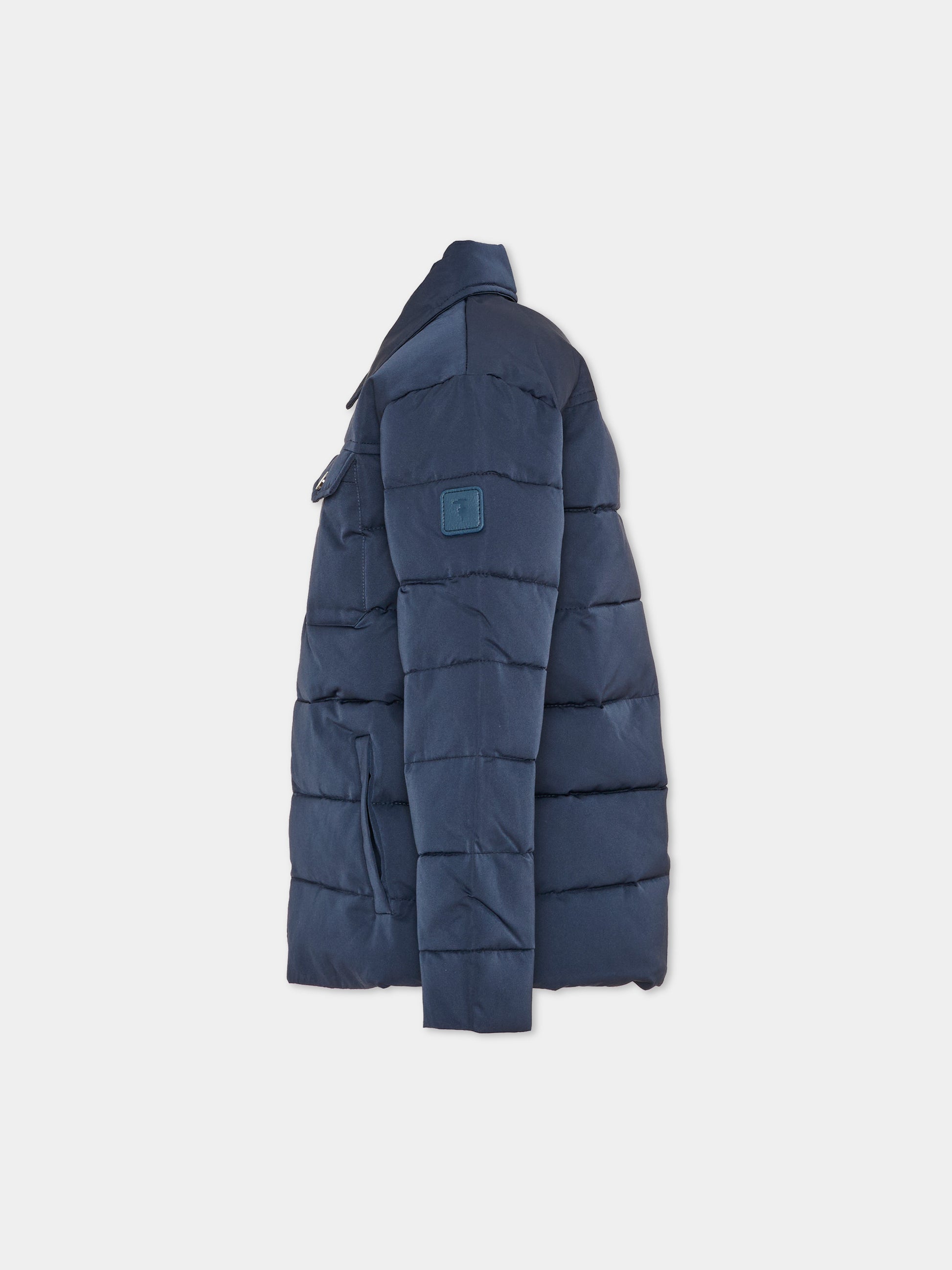 Piumino blu per bambino trapuntato,Trussardi Junior,TIA26043PI BLUE_NAVAL BLUE NAVAL