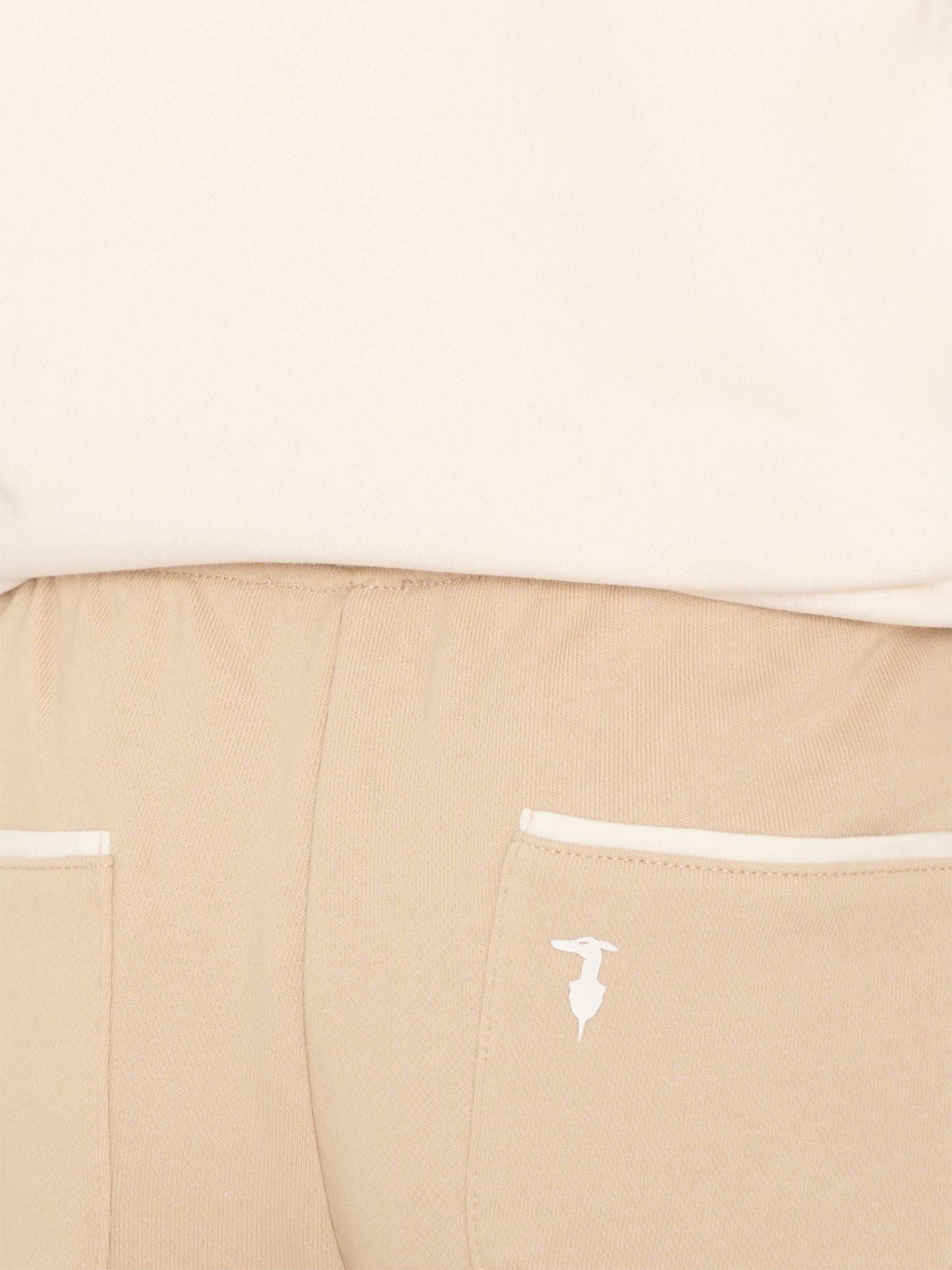 Completo sportivo beige per bambino con logo,Trussardi Junior,TIA26007CF O-WHT/KHAK OFF-WHITE