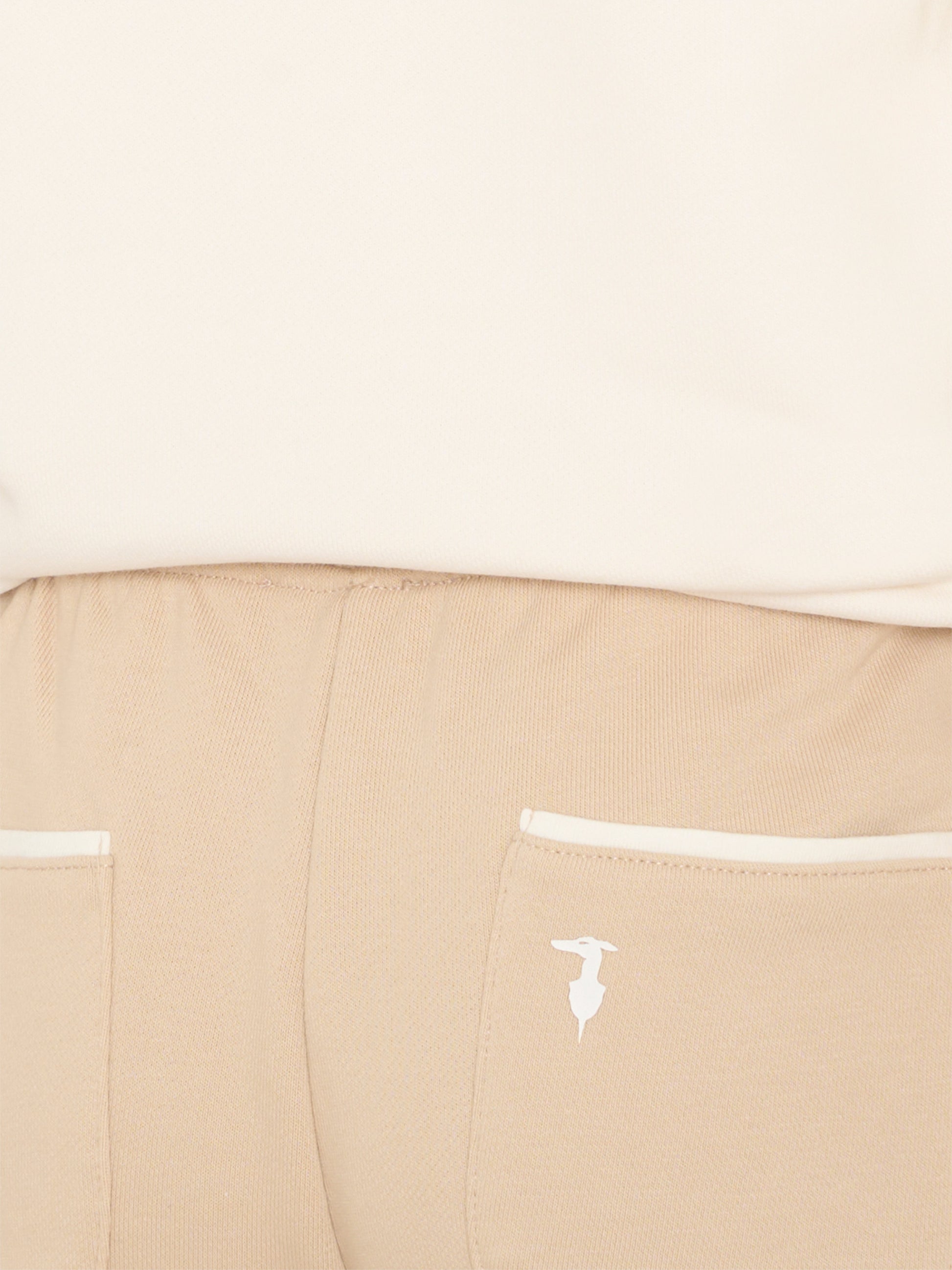 Completo sportivo beige per bambino con logo,Trussardi Junior,TIA26007CF O-WHT/KHAK OFF-WHITE