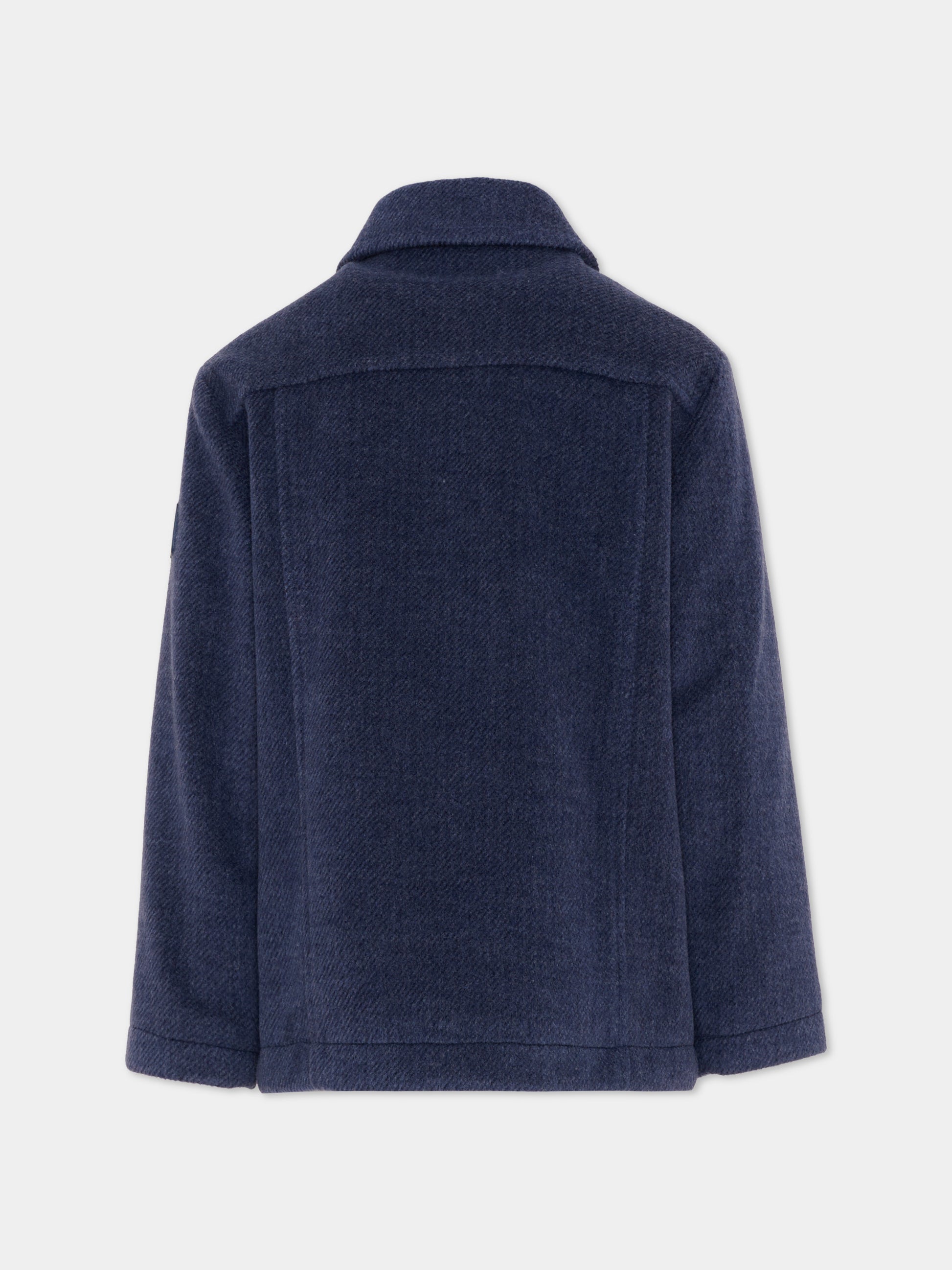 Cappotto blu per bambino,Trussardi Junior,TIA26047CP BLUE_NAVAL BLUE NAVAL