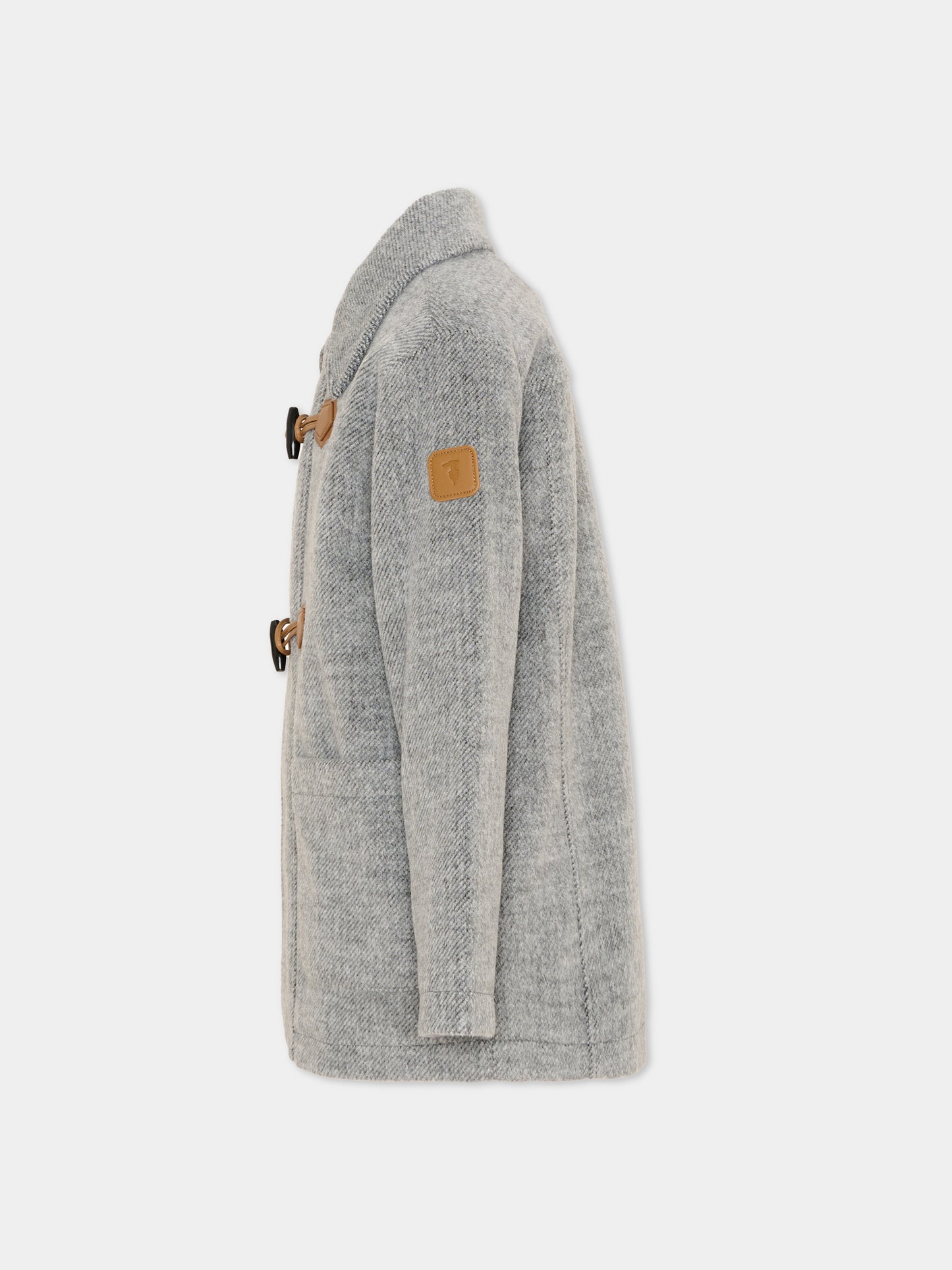 Cappotto grigio per bambino,Trussardi Junior,TBA26068CP GREY_LIG.M GREY LIGHT MELANGE