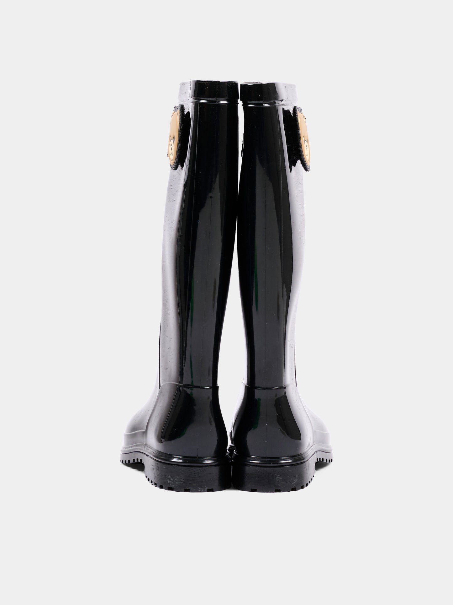 Stivali pioggia neri per bambini con Teddy Bear,Moschino Kids,84291 VAR1
