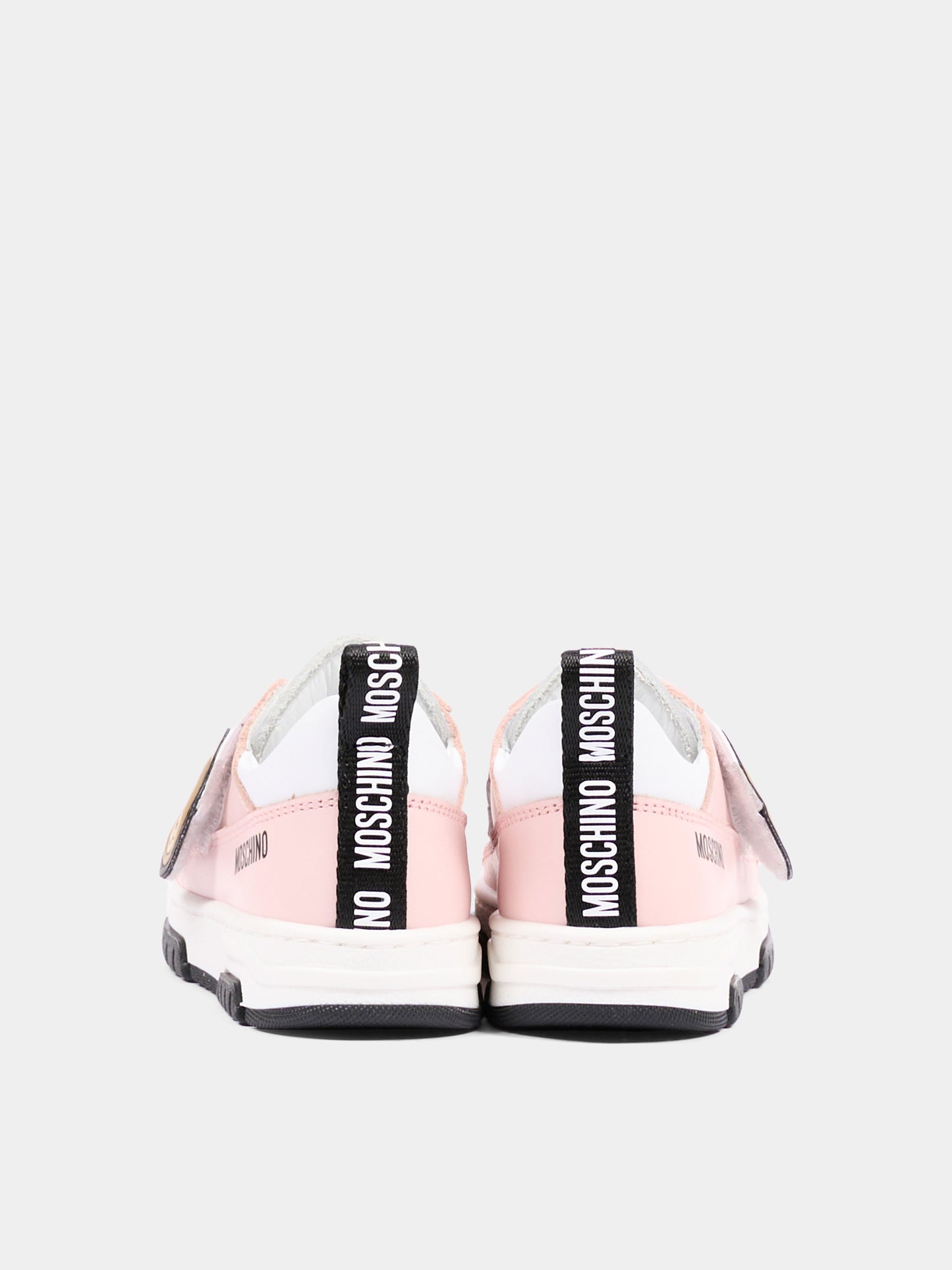 Sneakers rosa per bambina con Teddy Bear,Moschino Kids,84138 VAR6
