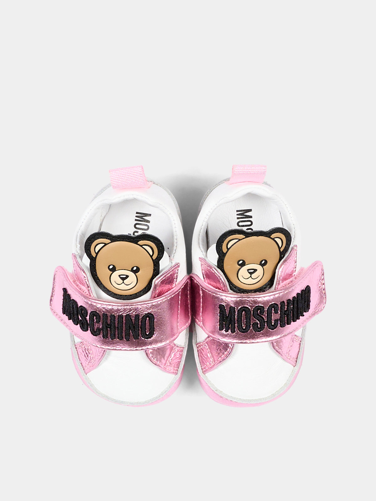 Sneakers rosa per neonata con logo,Moschino Kids,84067 VAR1
