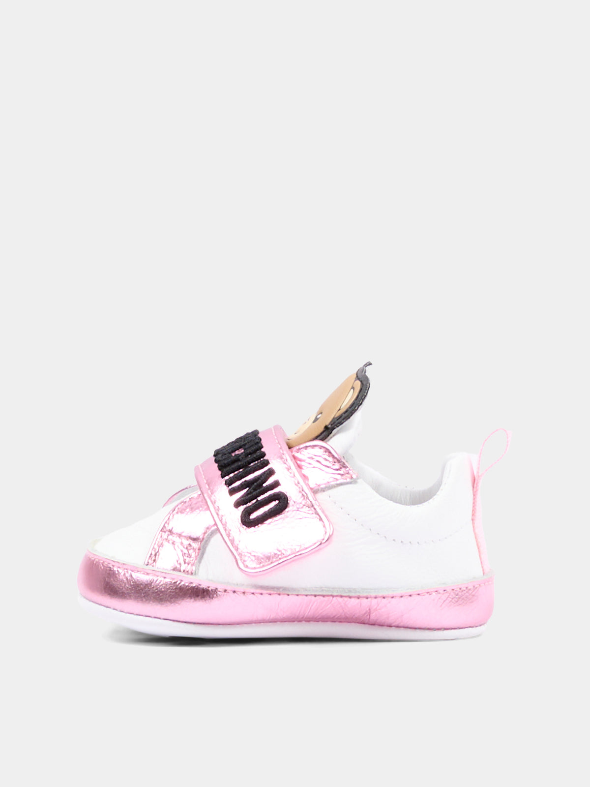 Sneakers rosa per neonata con logo,Moschino Kids,84067 VAR1