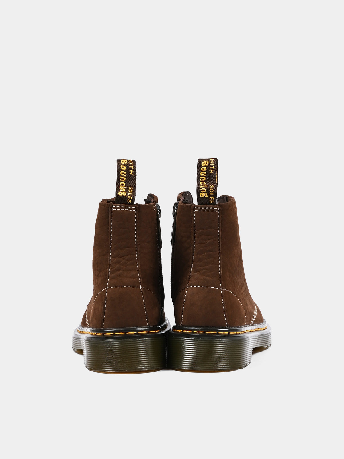 Anfibi marroni 1460 Pascal per bambino,Dr. Martens,1460 PASCAL J 42168200 DARK BROWN TUMBLED NUBUCK