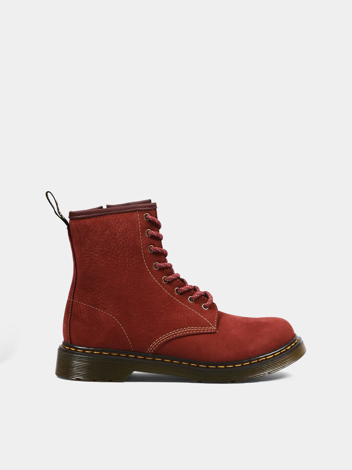 Anfibi rossi 1460 per bambini,Dr. Martens,1460 Y 43433600 CHERRY RED MILLED NUBUCK WP