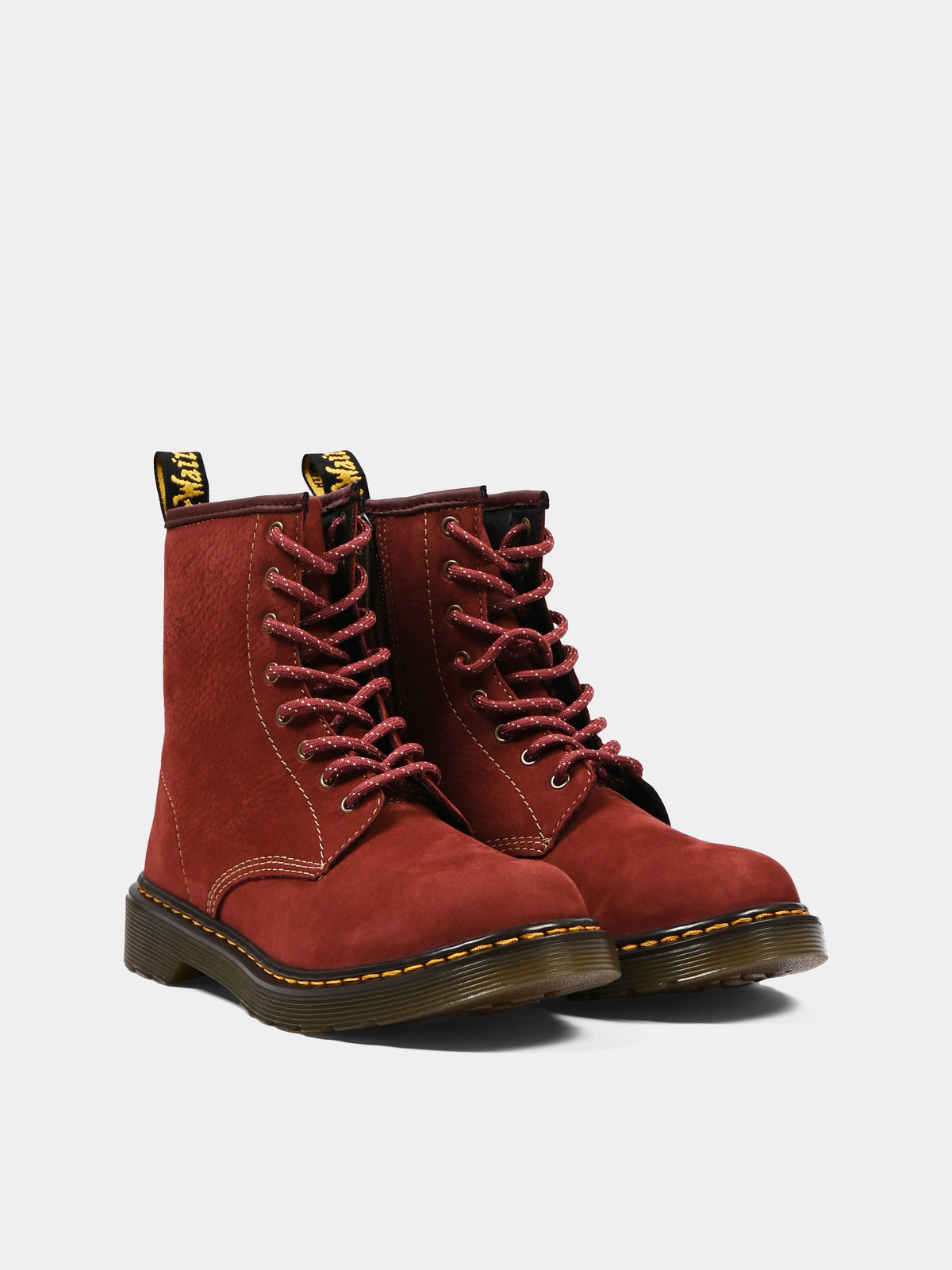 Anfibi rossi 1460 per bambini,Dr. Martens,1460 Y 43433600 CHERRY RED MILLED NUBUCK WP