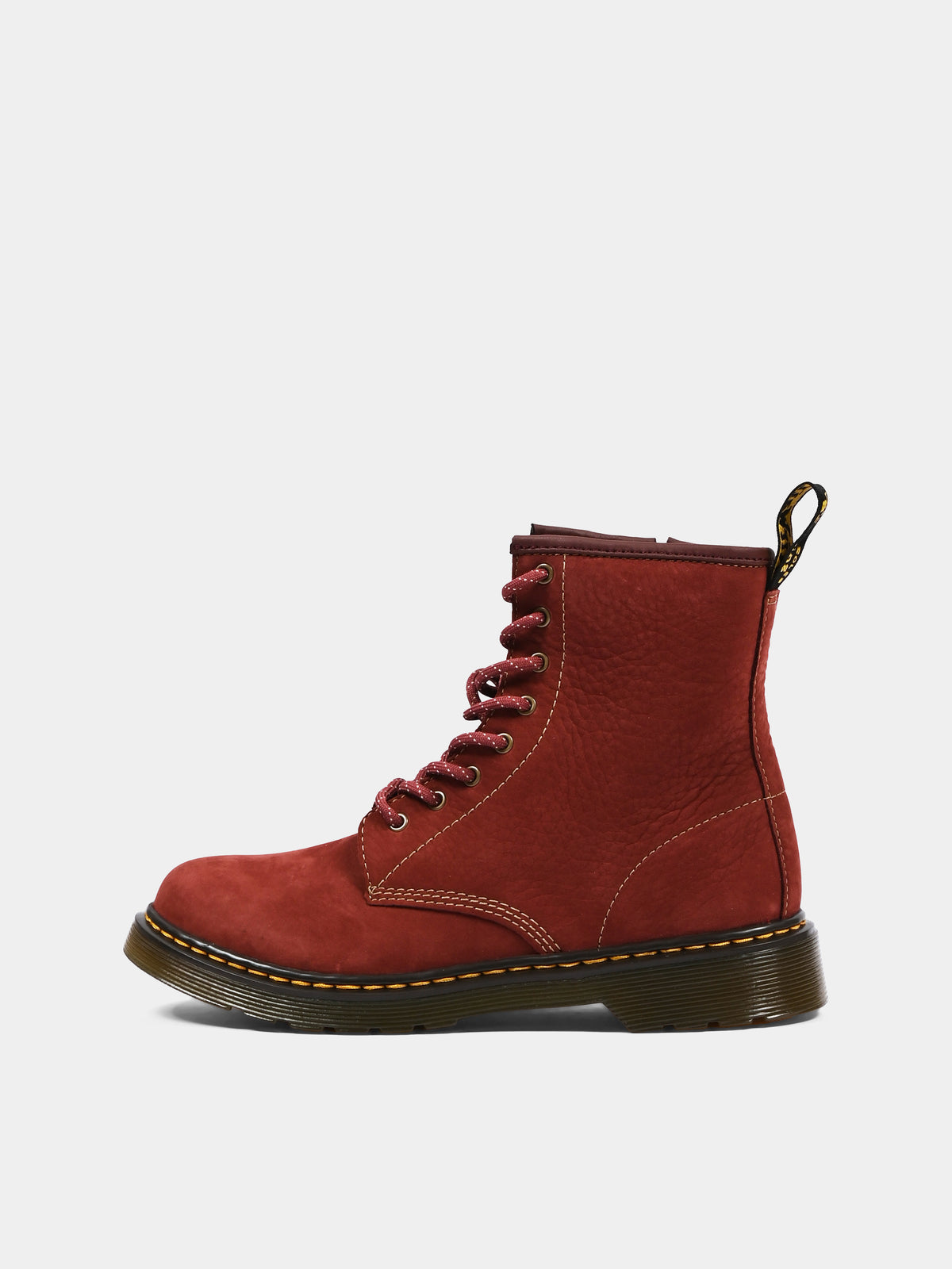 Anfibi rossi 1460 per bambini,Dr. Martens,1460 Y 43433600 CHERRY RED MILLED NUBUCK WP