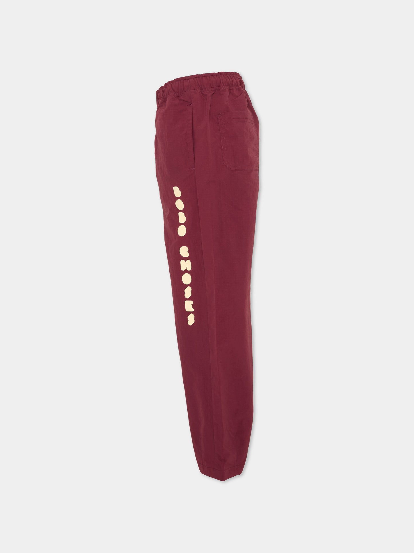 Pantalone bordeaux con logo per bambino,Bobo Choses,B226AC121
