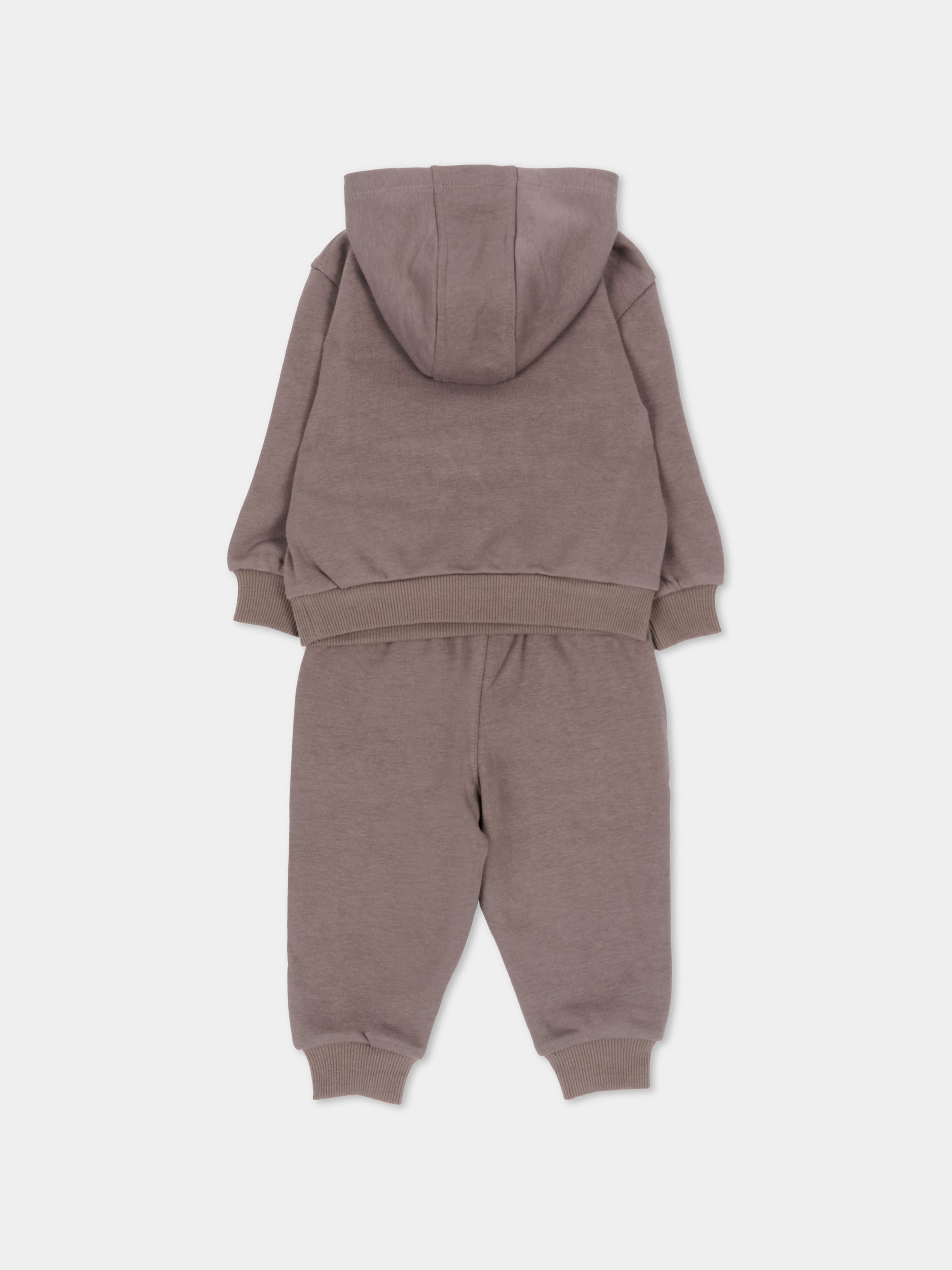 Completo sportivo lungo tortora logo per neonata,Nike,66N385 K0P