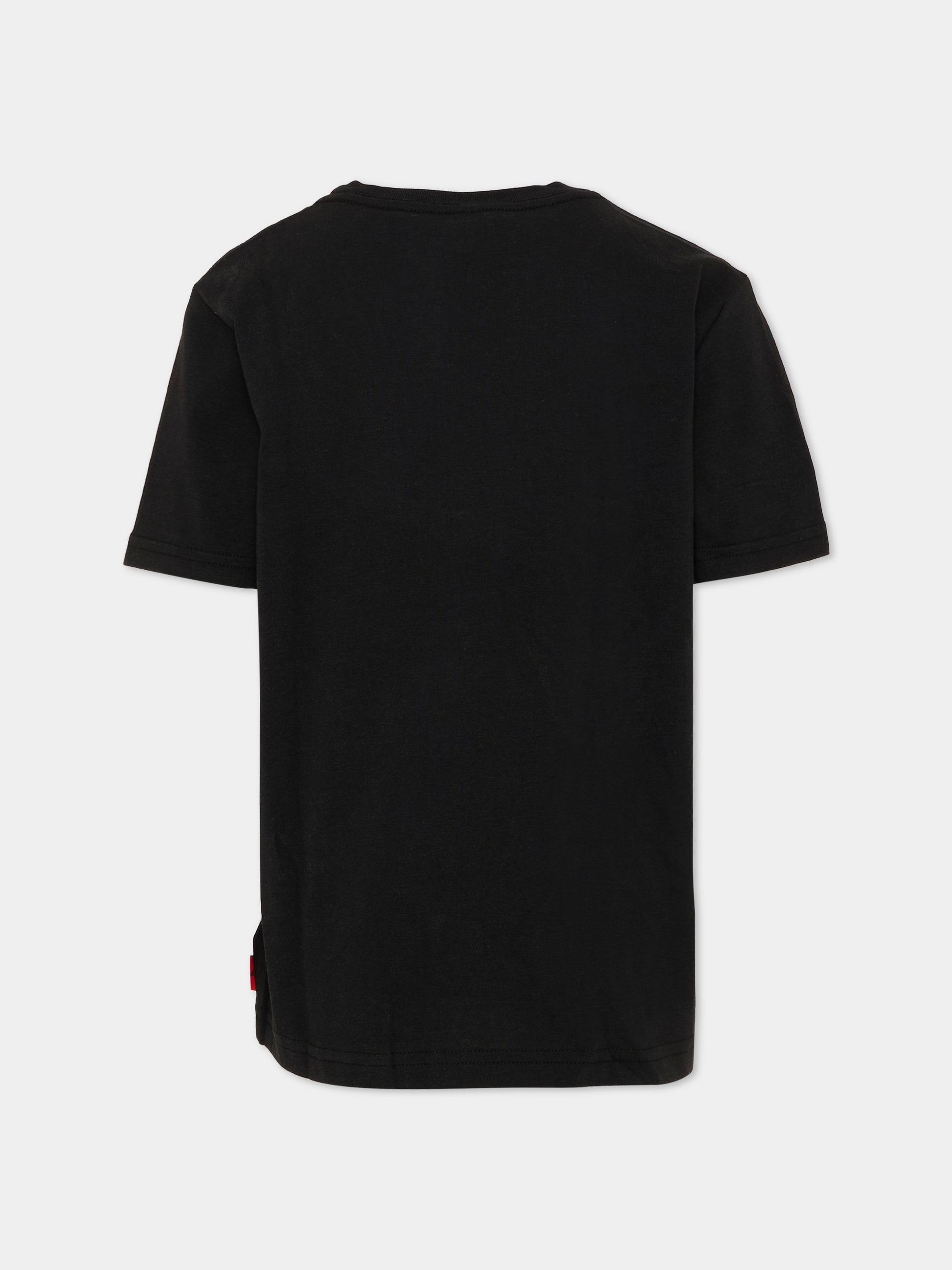 T-shirt nera per bambino con logo,Jordan,95G020 023