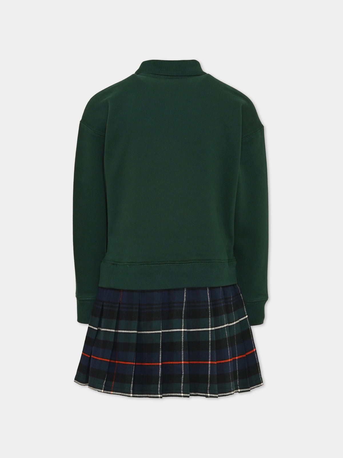 Vestito a manica lunga verde per bambina,Ralph Lauren Kids,B28479001