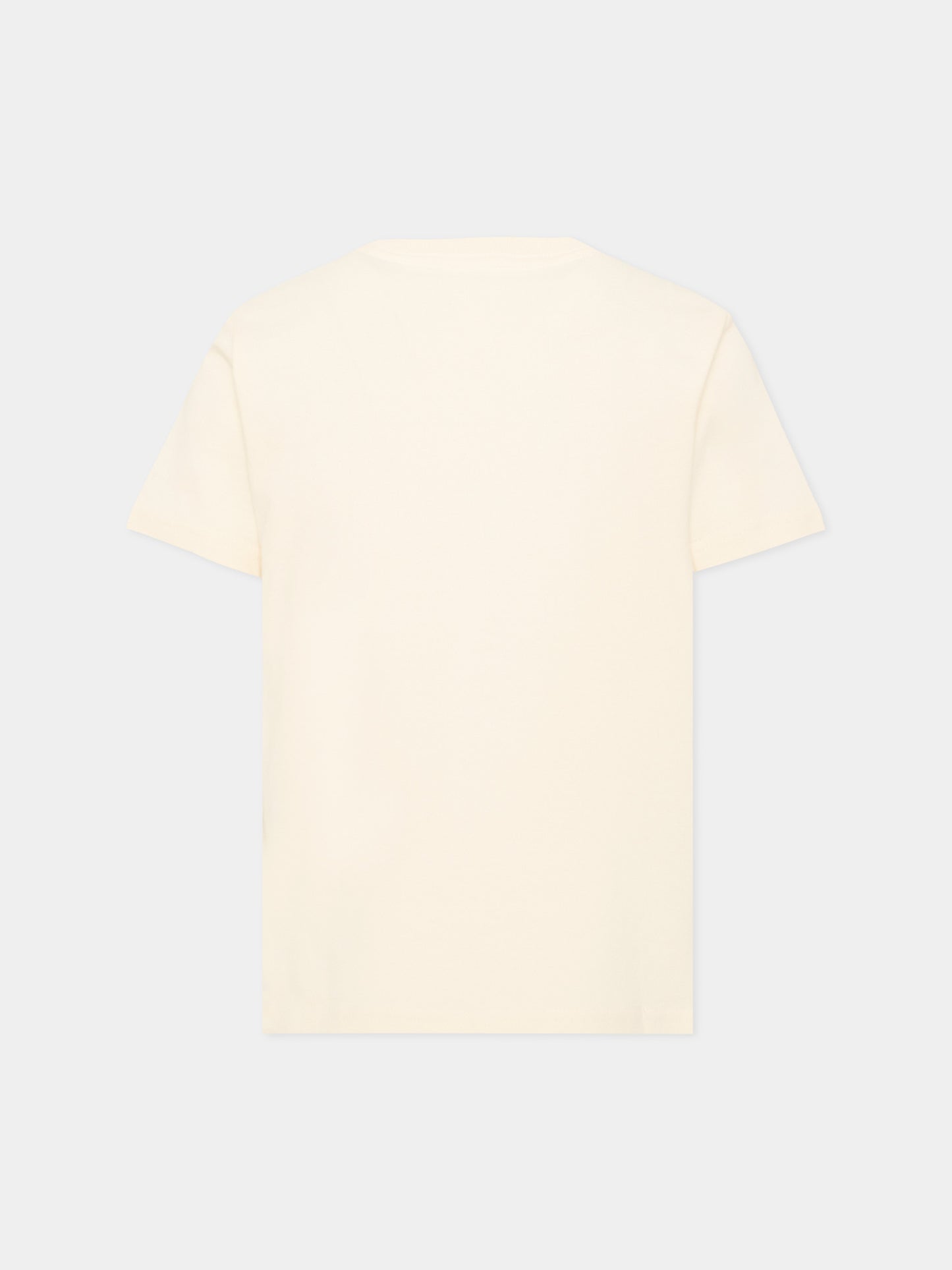 T-shirt avorio per bambina con Polo Bear,Ralph Lauren Kids,B26296001