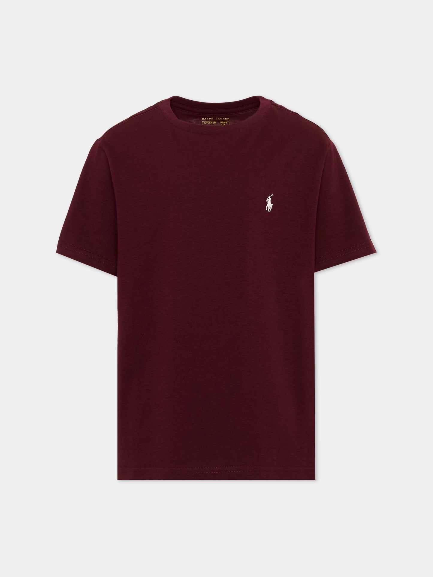 T-Shirt bordeaux per bambini con Pony,Ralph Lauren Kids,832904513